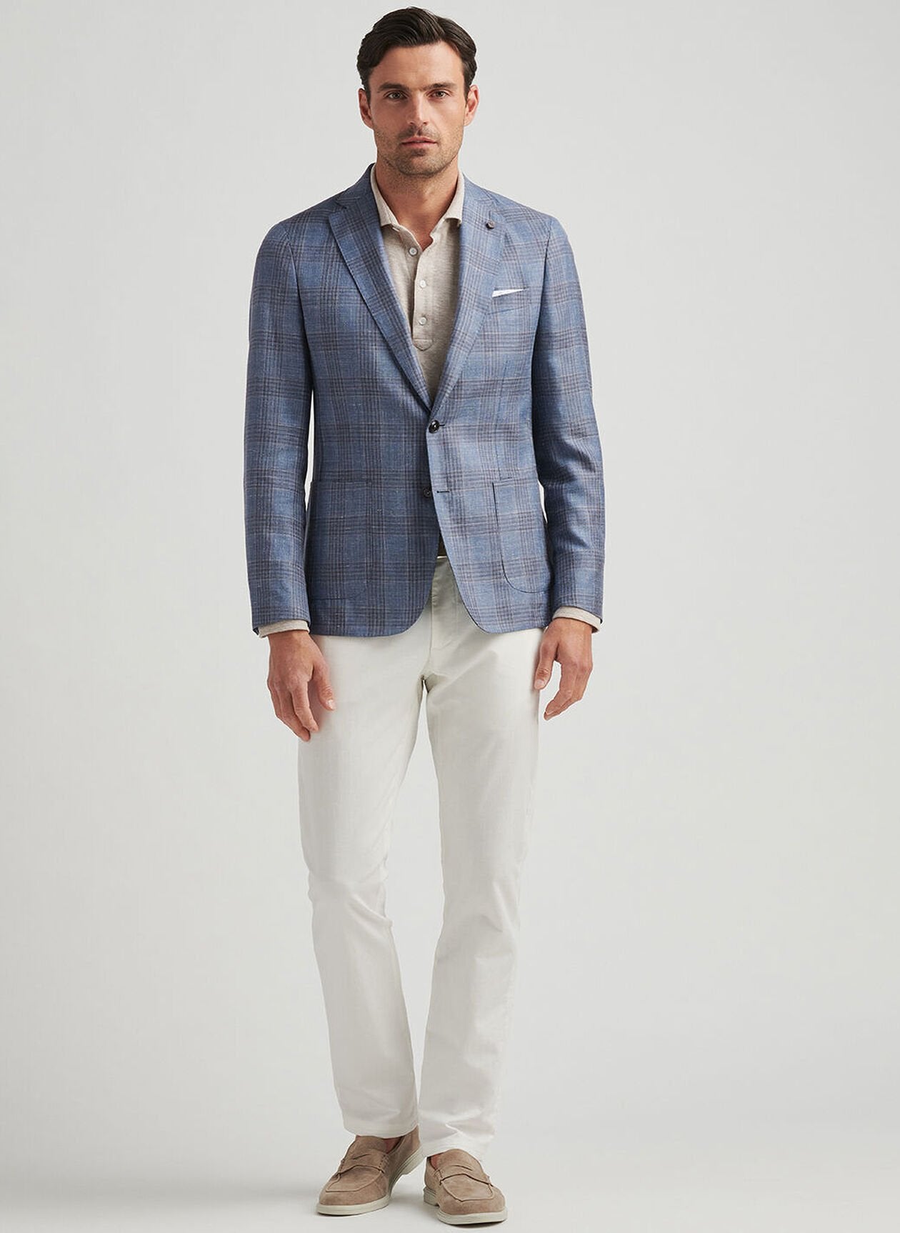 Peter Millar - Ames Plaid Soft Jacket - Blue Pearl