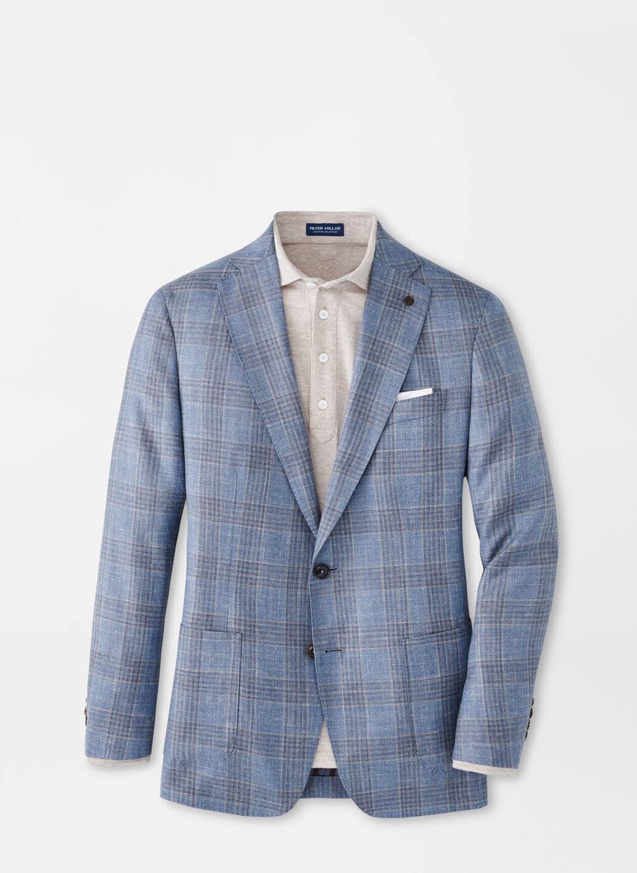 Peter Millar - Ames Plaid Soft Jacket - Blue Pearl