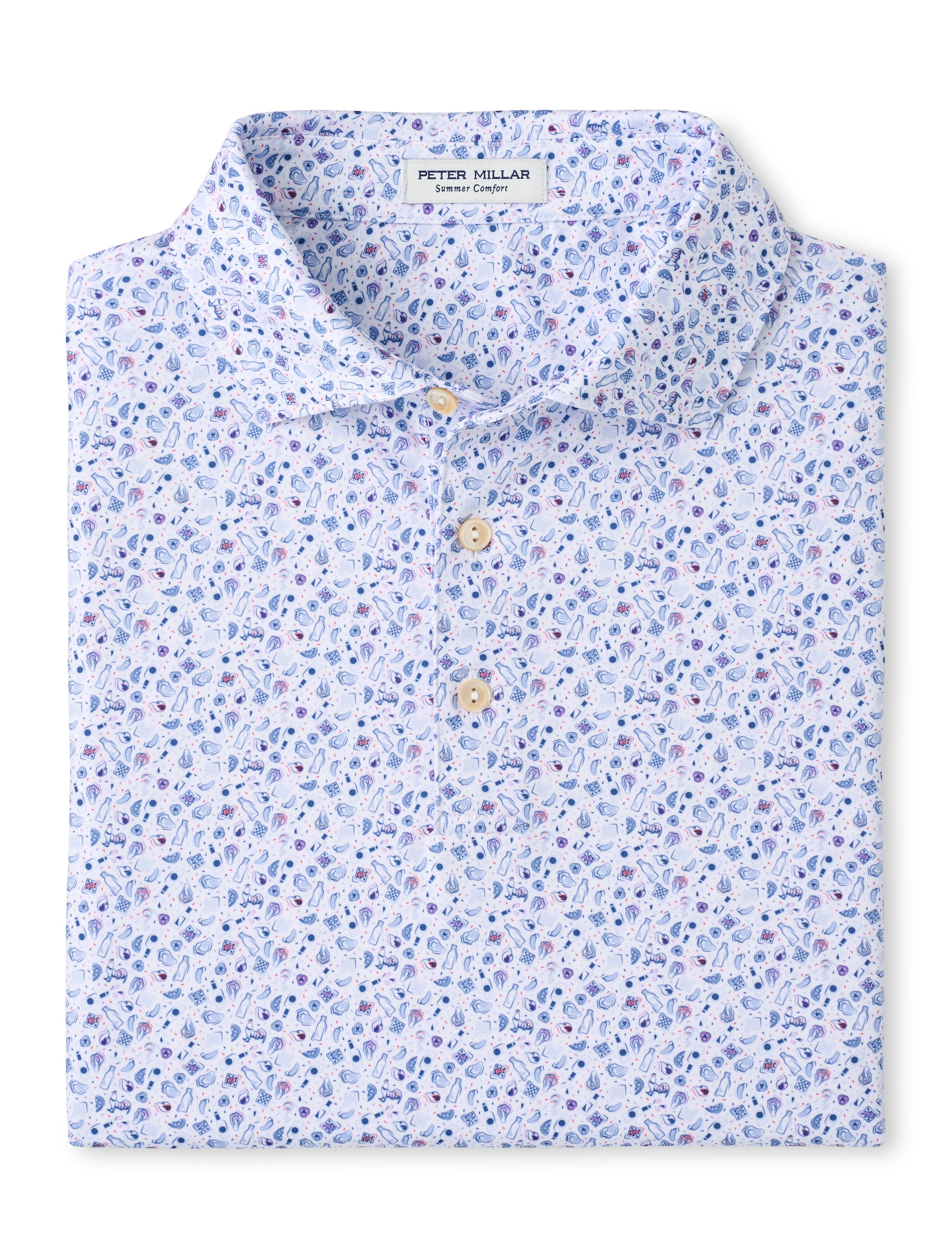 Peter Millar - Oyster Roast Performance Jersey Polo - White