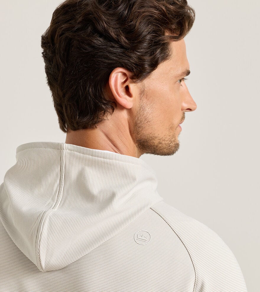 Peter Millar - Pine Sugar Stripe Performance Hoodie - Biscuit