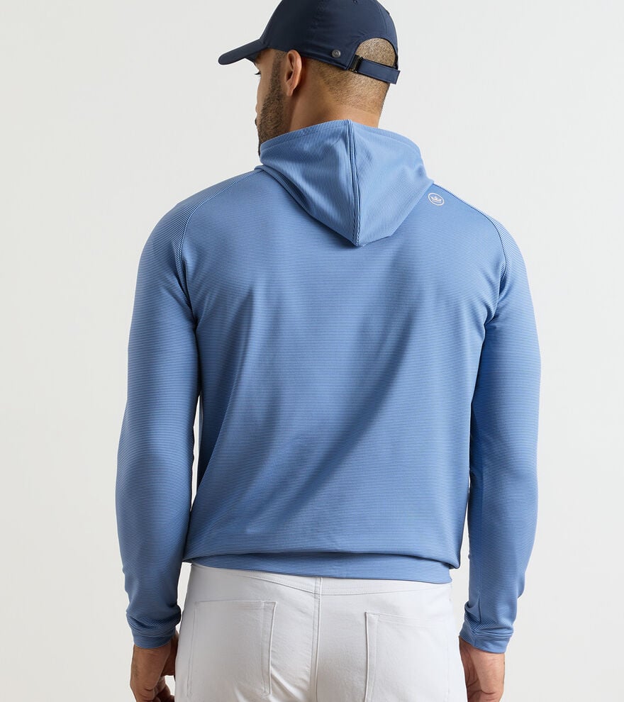 Peter Millar - Pine Sugar Stripe Performance Hoodie - Windsor Blue
