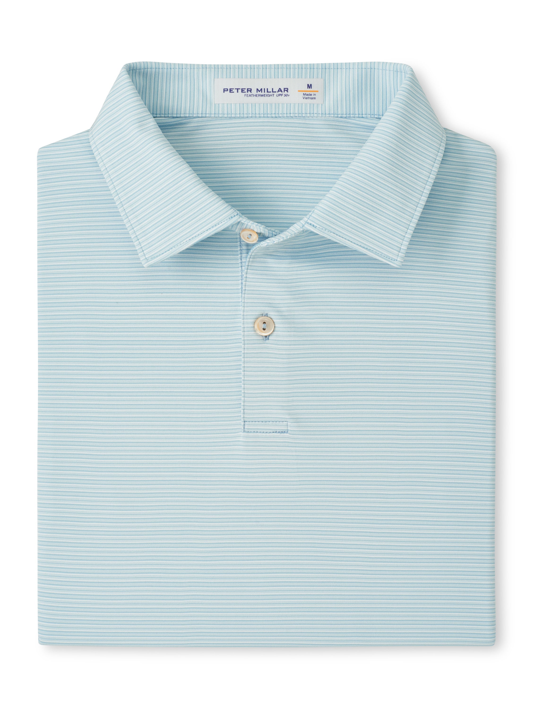 Peter Millar - Featherweight Trading Stripe Performance Polo - Seaflower