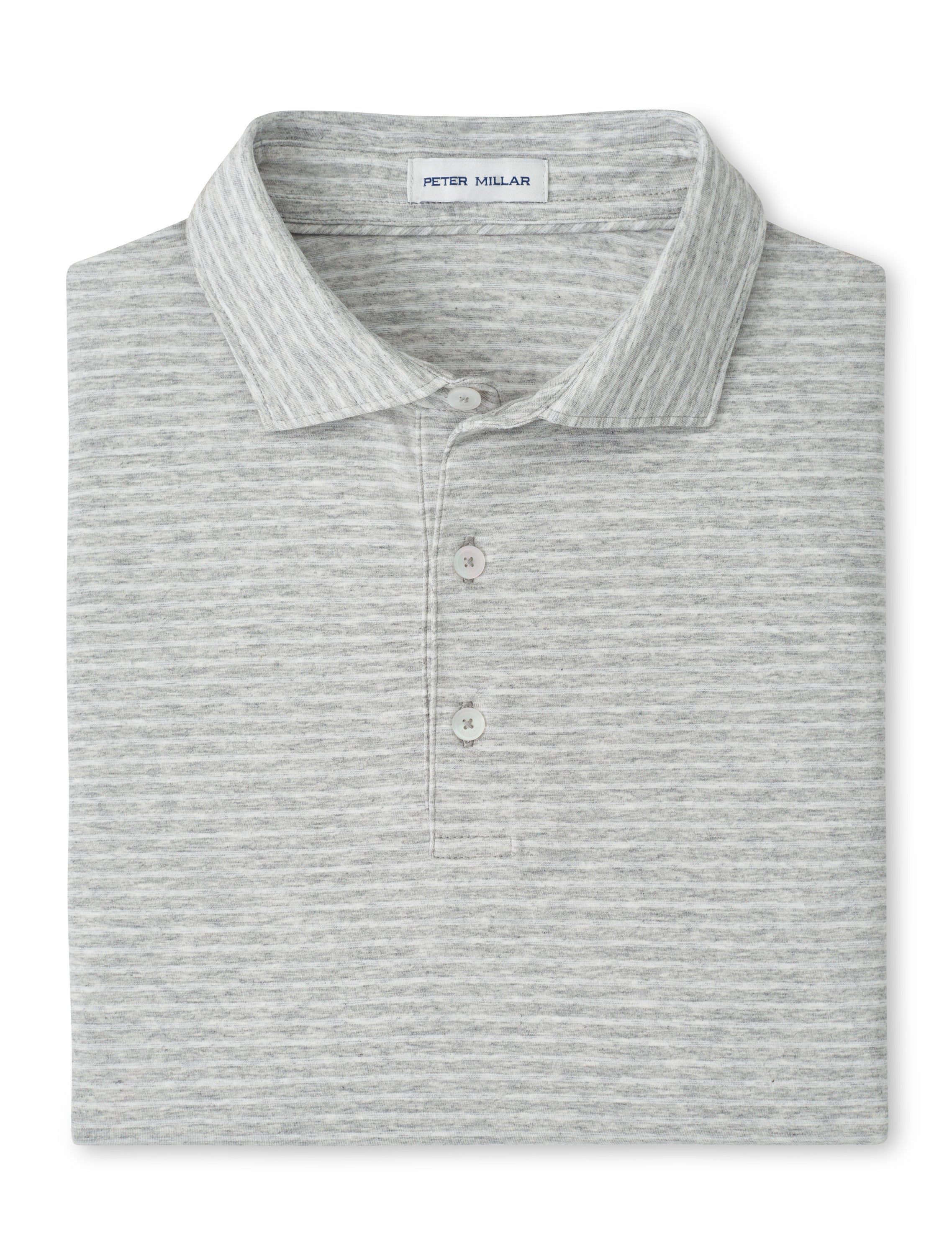 Peter Millar - Gilman Crown Flex Cotton Polo - Grey Heather