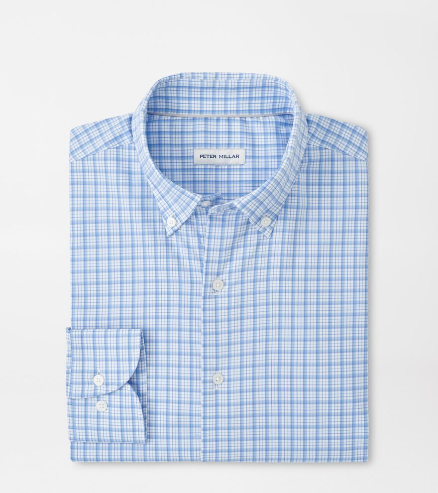 Peter Millar - Calvin Crown Lite Cotton-Stretch Sport Shirt - Cottage Blue