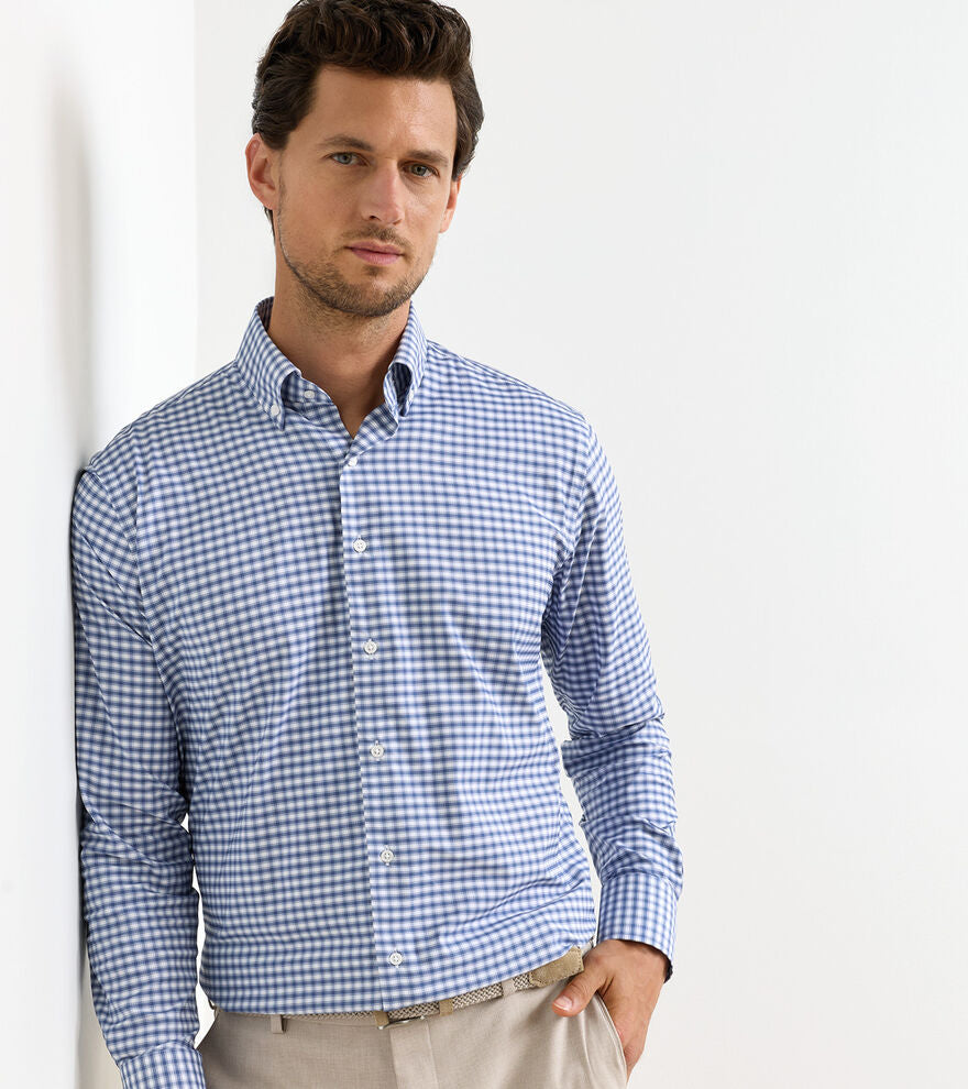 Peter Millar - Lewis Performance Twill Sport Shirt - Windsor Blue