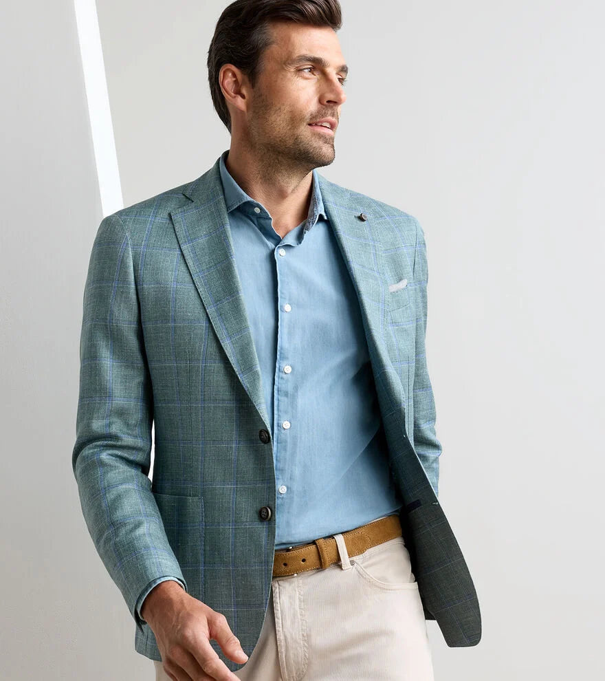 Peter Millar - Salisbury Windowpane Soft Jacket - Willow