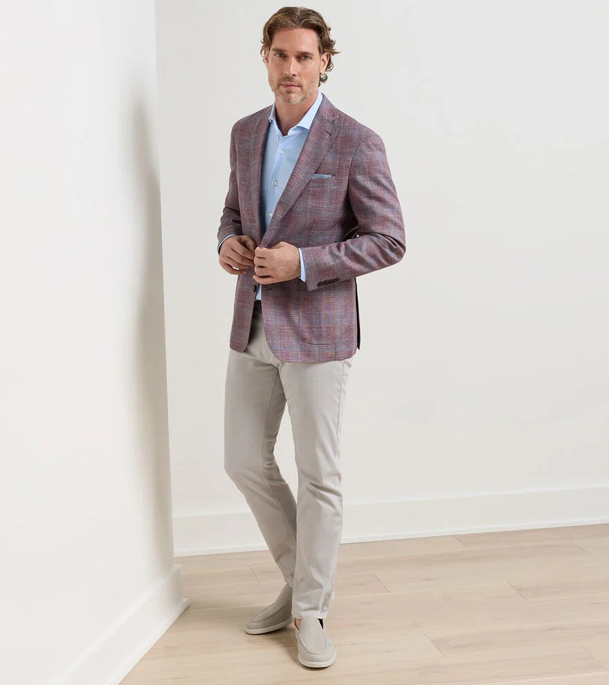 Peter Millar - Gafton Plaid Soft Jacket - Purple Fig