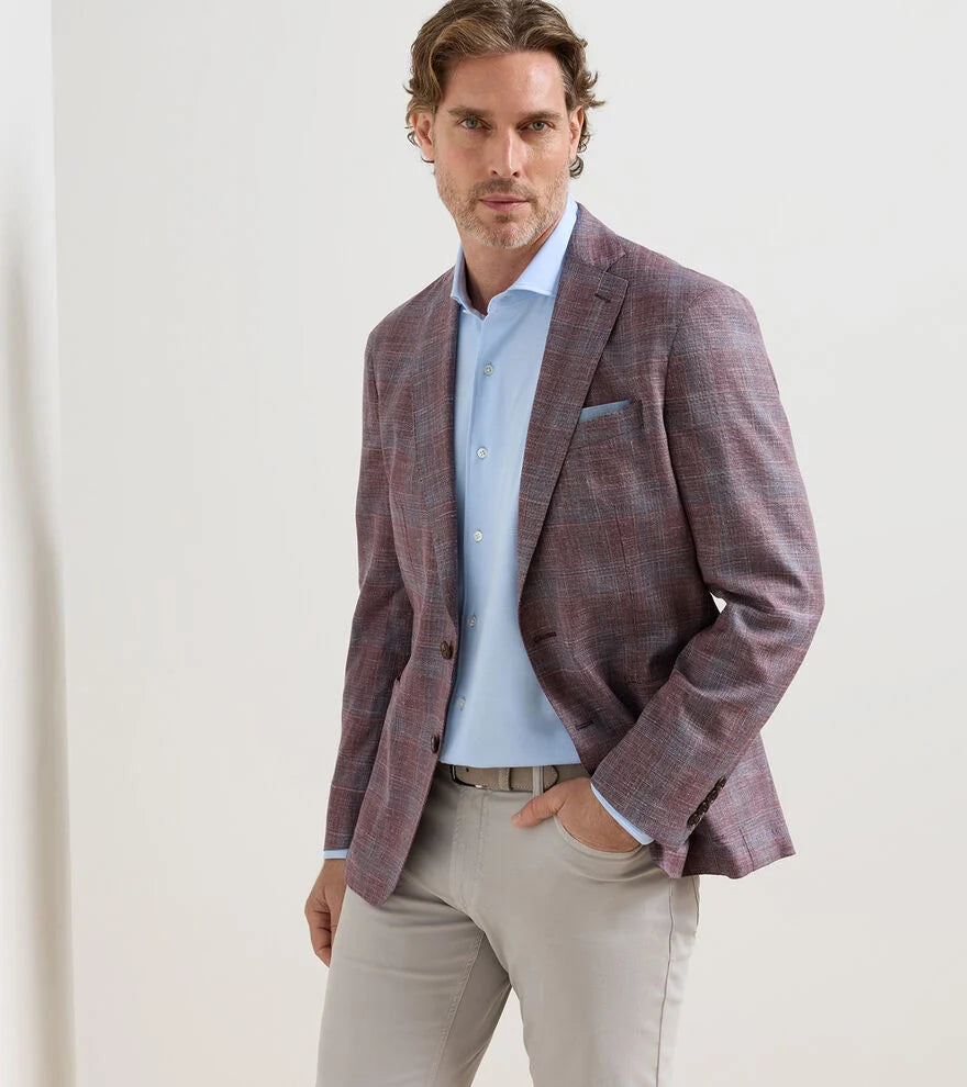 Peter Millar - Gafton Plaid Soft Jacket - Purple Fig