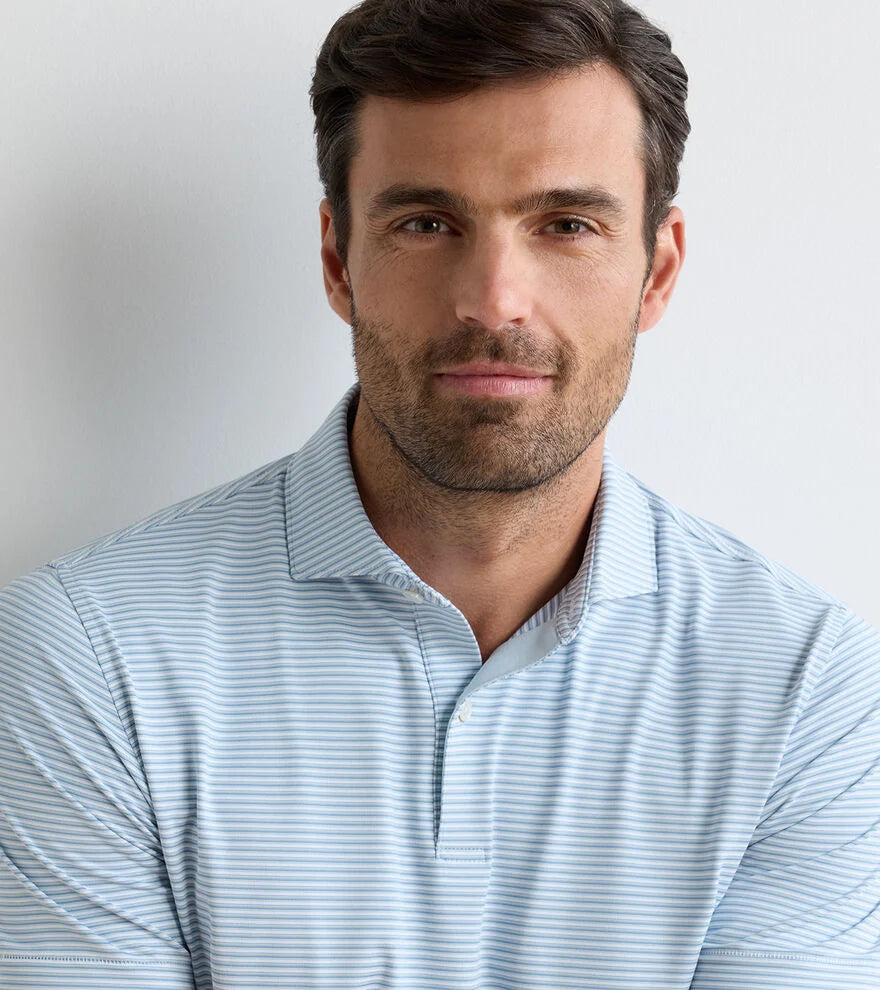 Peter Millar - Ensemble Performance Jersey Polo - White/Light Willow