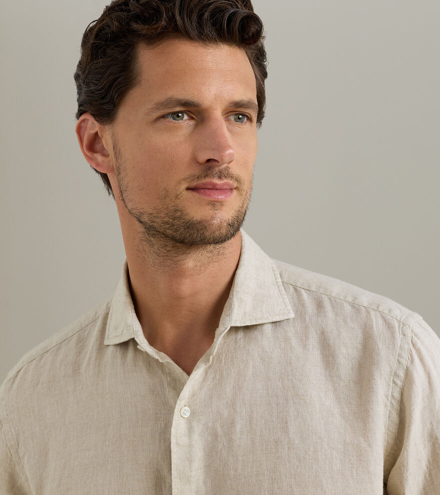 Peter Millar - Astino Lino Sport Shirt - Truffle