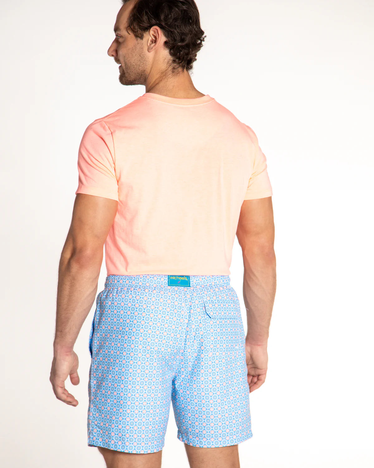 Michael's - Cyclist Liner Swim Trunks - Medallion Blue
