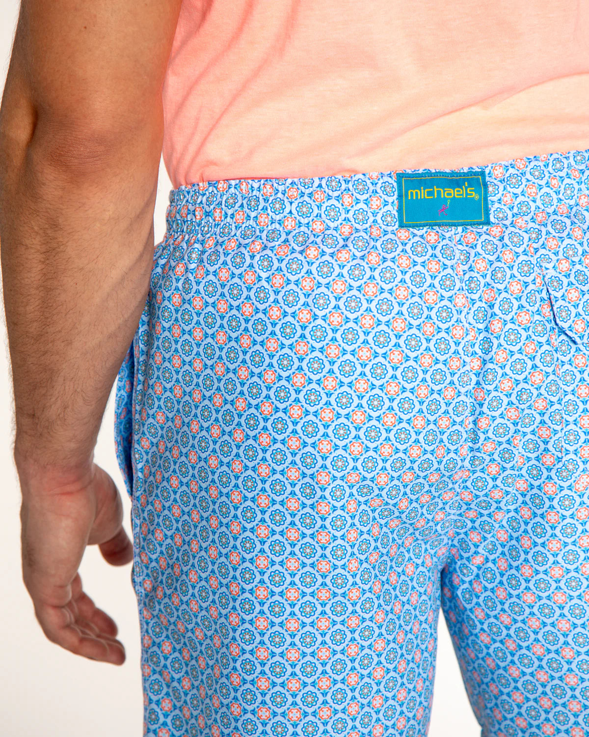 Michael's - Cyclist Liner Swim Trunks - Medallion Blue