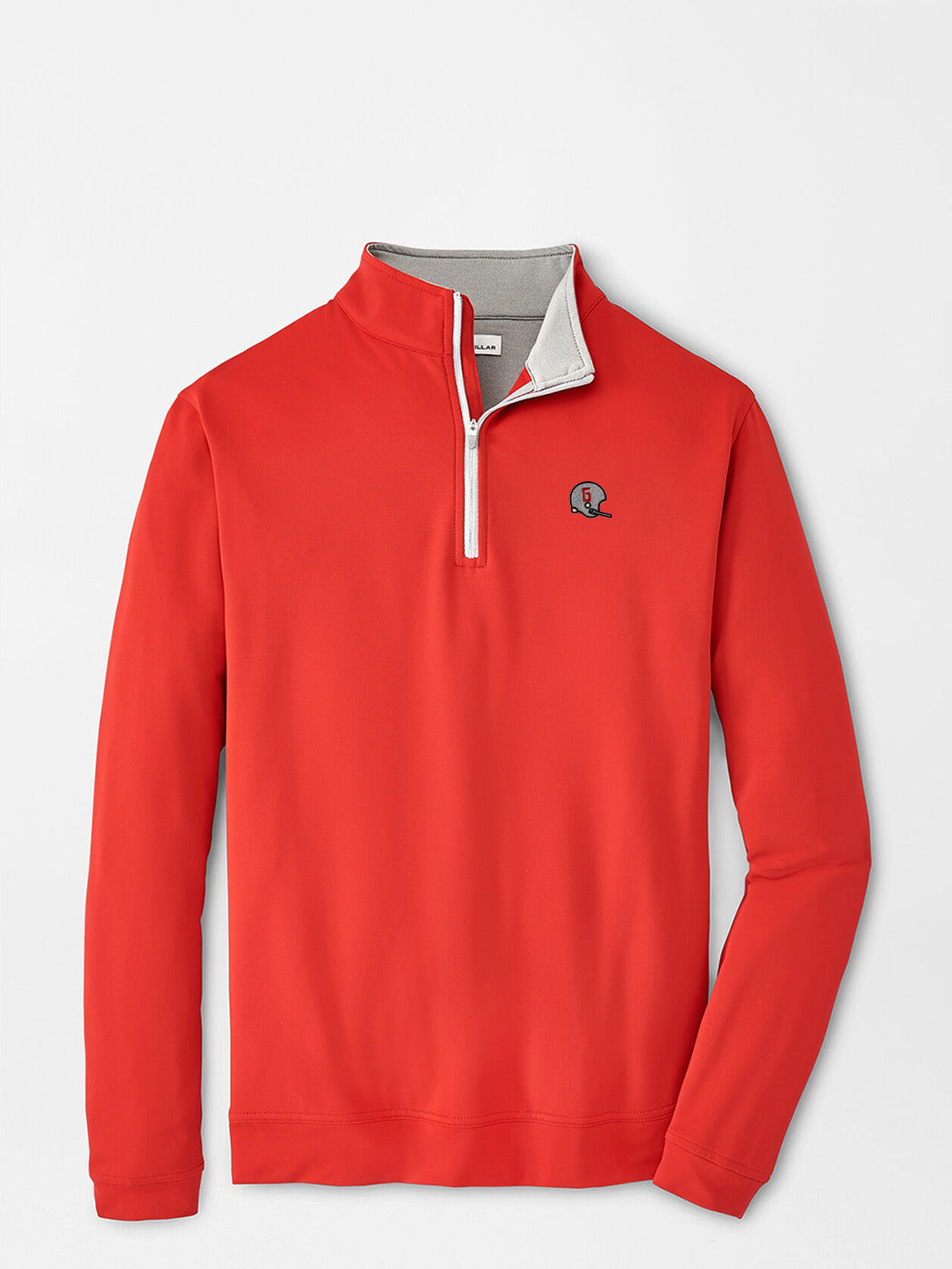 Peter Millar - Perth 1962 Helmet Solid Stretch Quarter Zip - Red