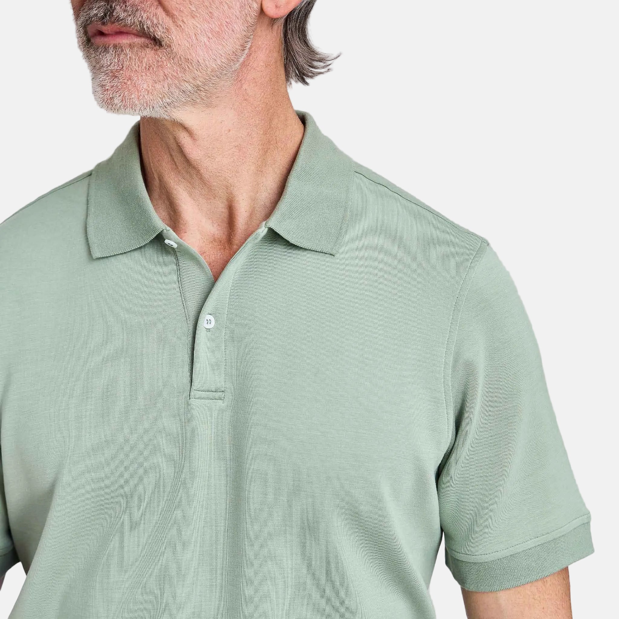 Rye 51 - The Holden - Sand Washed Double Knit SS Polo - Pine
