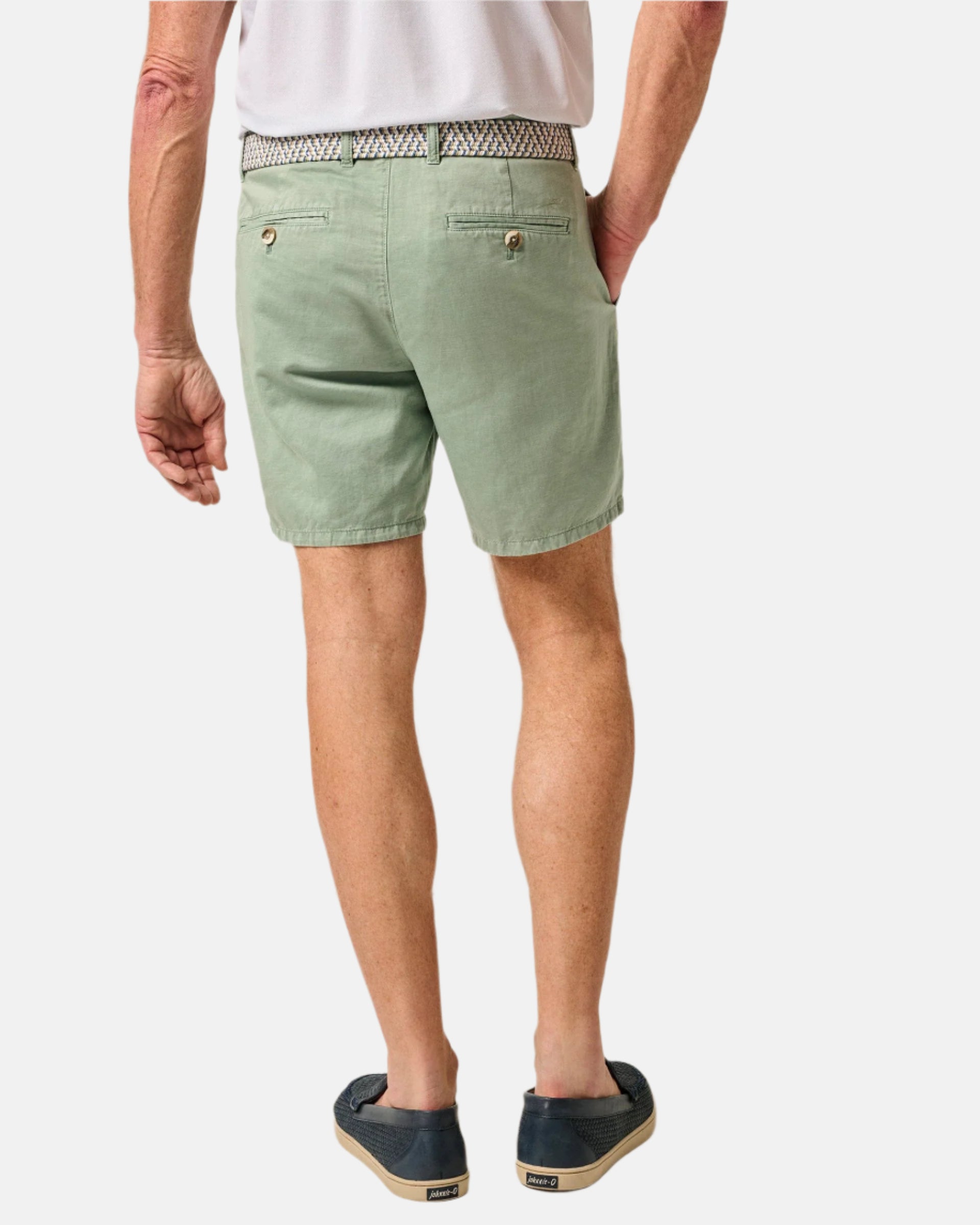 Johnnie-O - Melrose Cotton Linen Shorts - Blue Surf