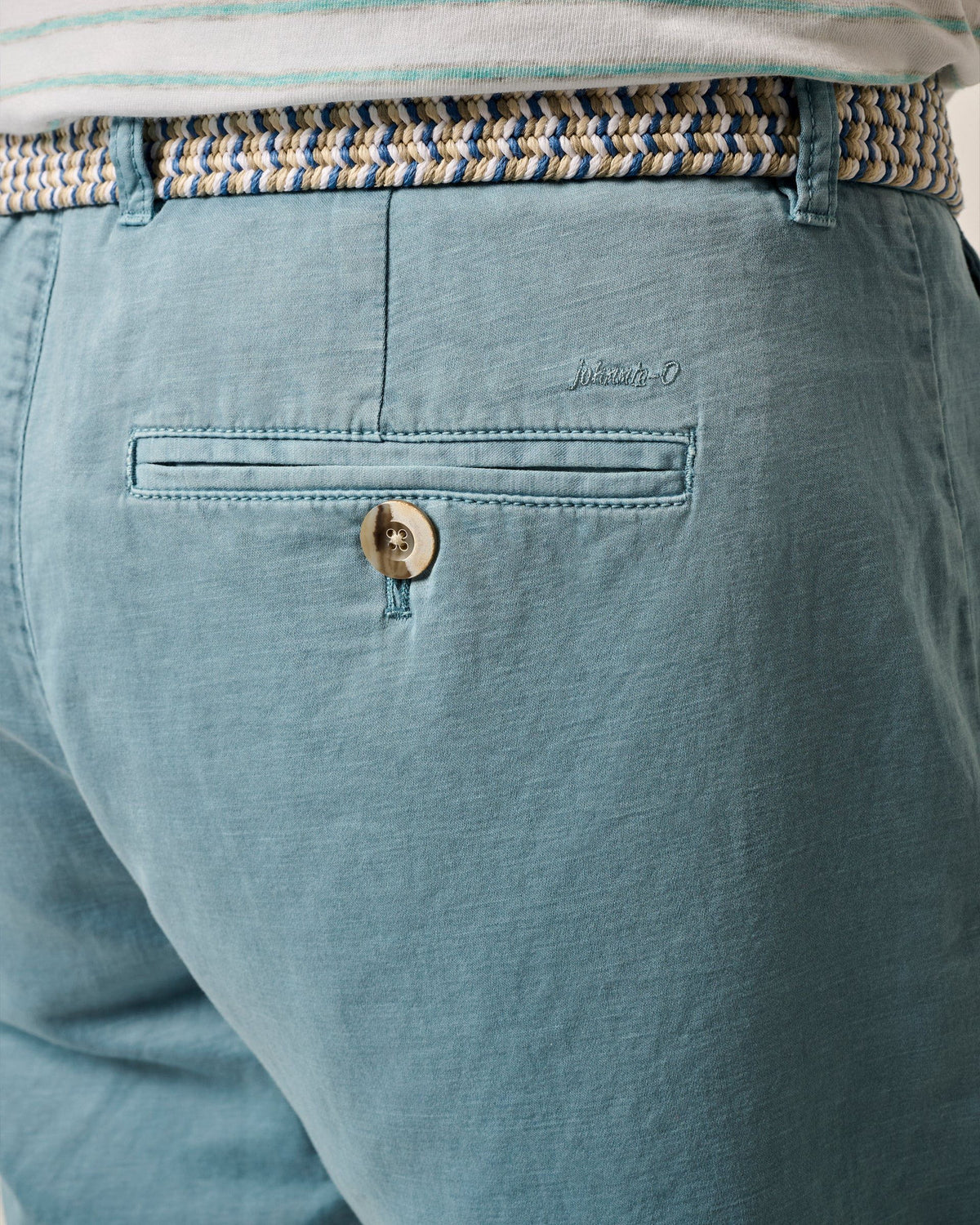 Johnnie-O - Melrose Cotton Linen Shorts - Mid Blue