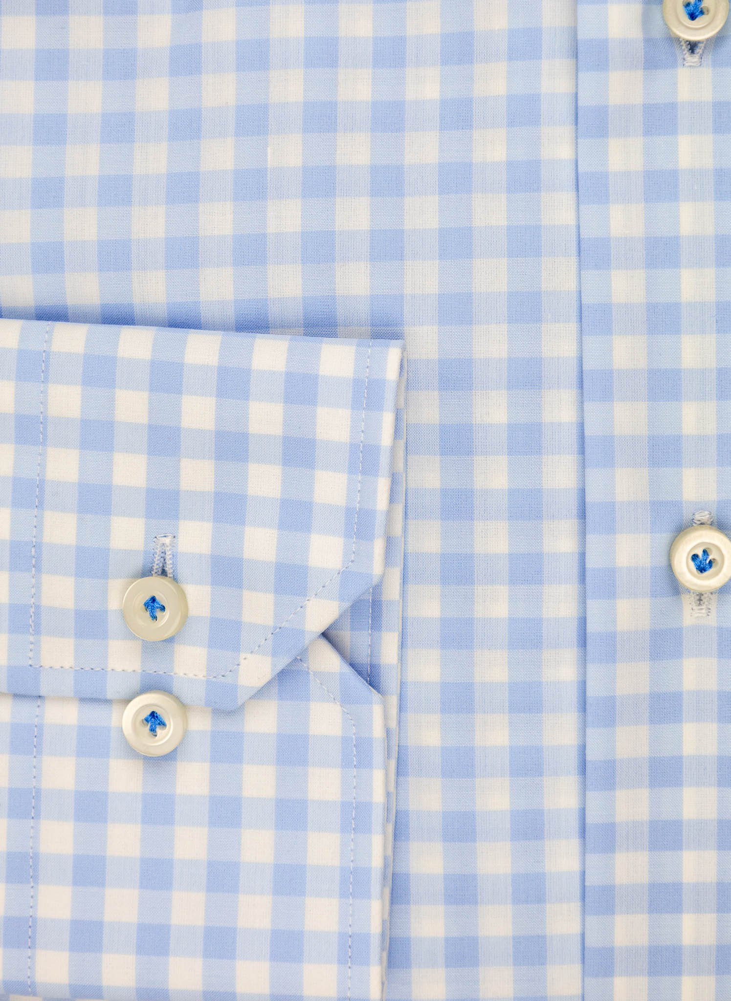 Hagen - Gingham Dress Shirt - Sky Blue