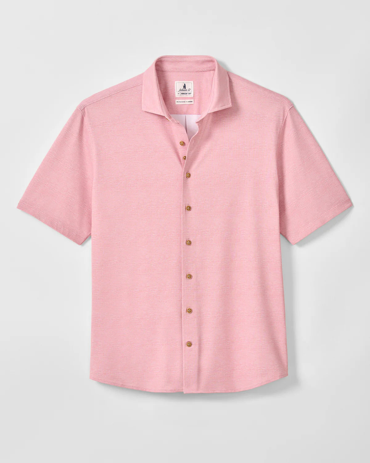 Johnnie O - Printed Mesh Short Sleeve Button Up Shirt - Snapper