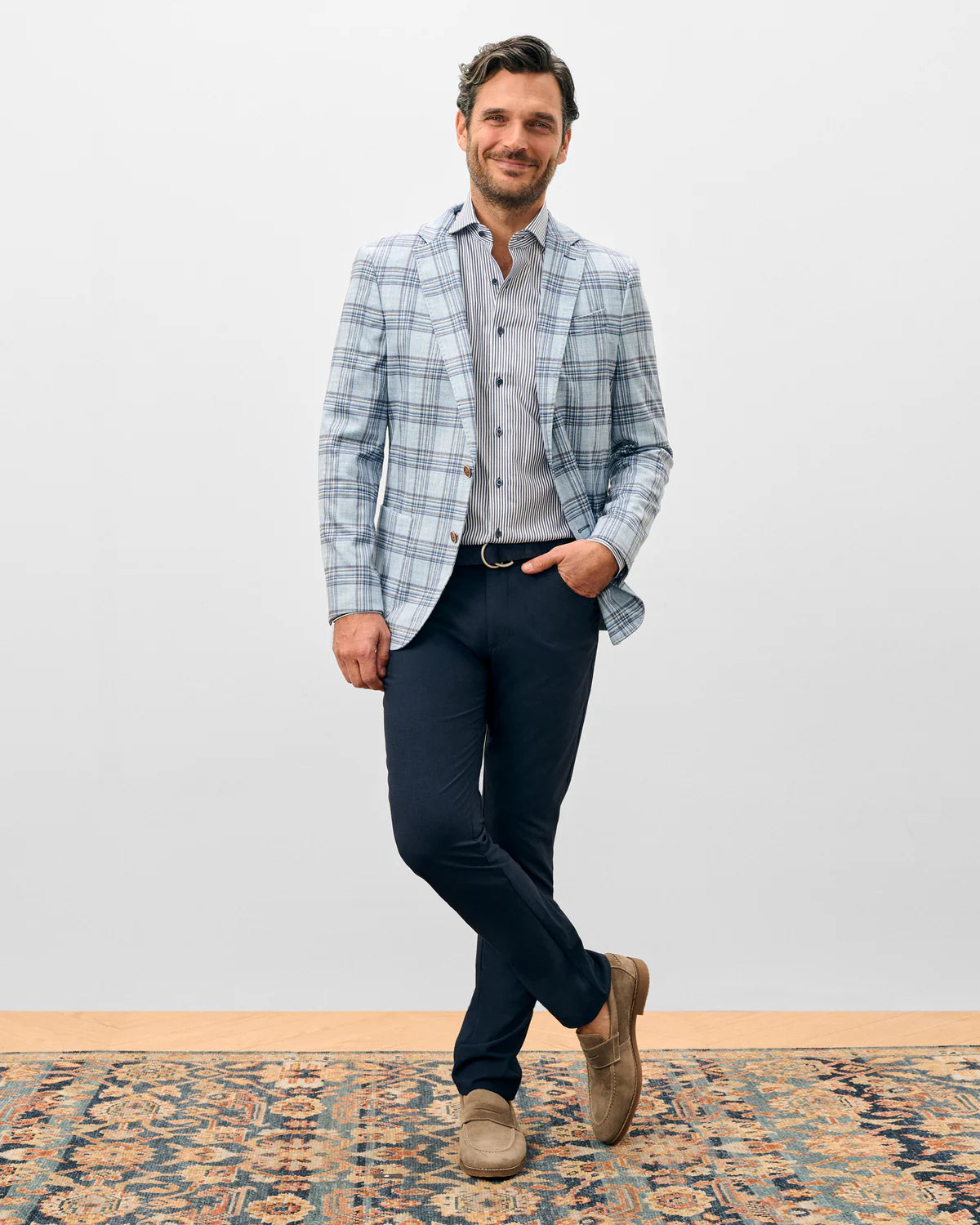 Johnnie O - Samuel Top Shelf Printed Knit Sport Coat - Golf Blue