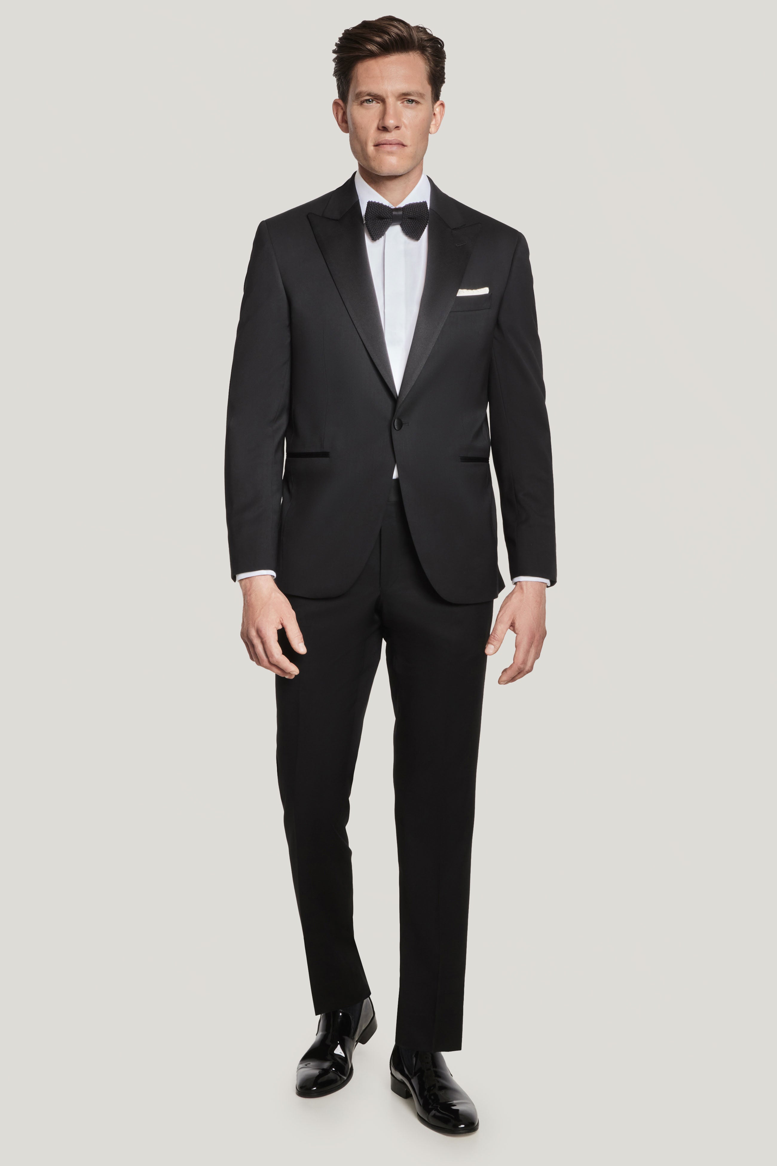 Jack Victor - Black Solid Tuxedo Trouser