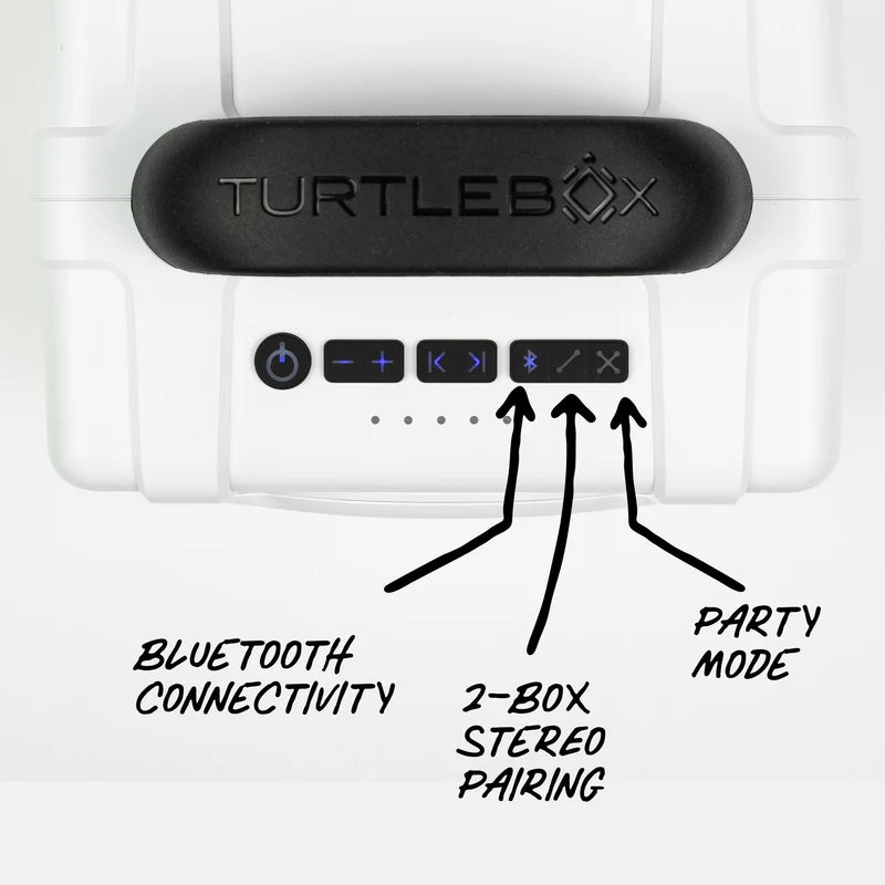 Turtlebox - The Cub Speaker - White with Black Handle