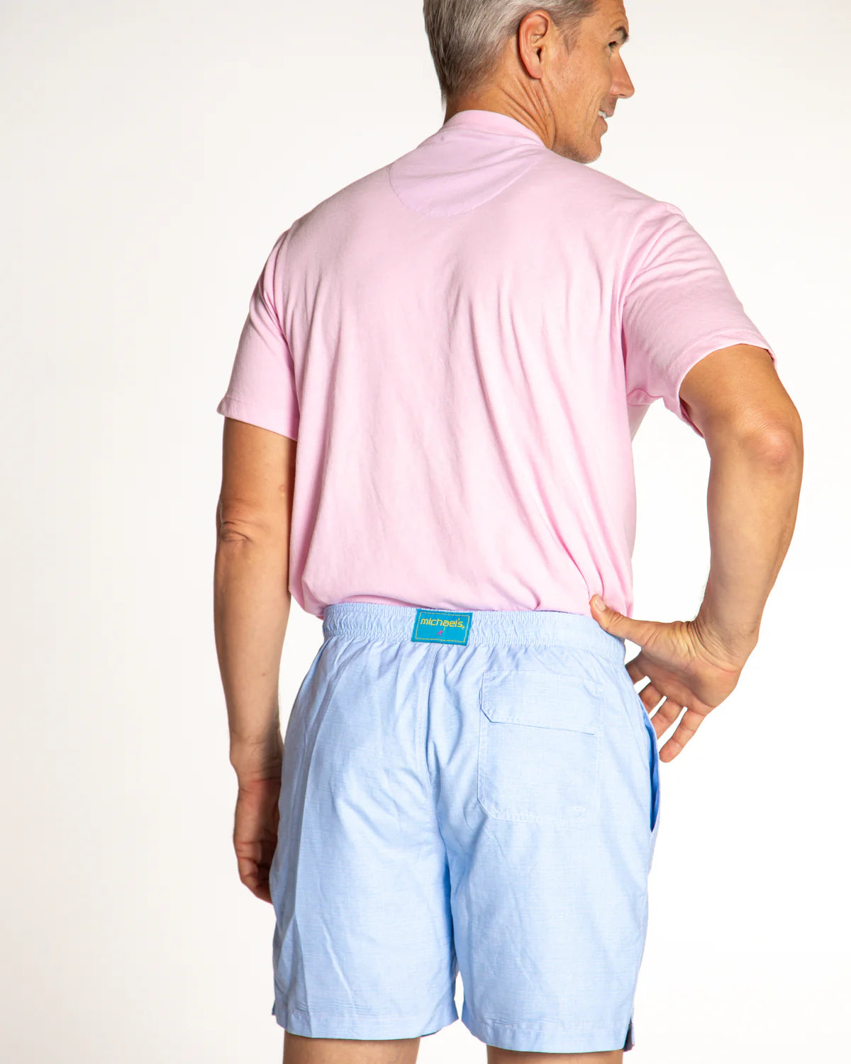 Michael's - Cyclist Liner Swim Trunks - Linen Sky