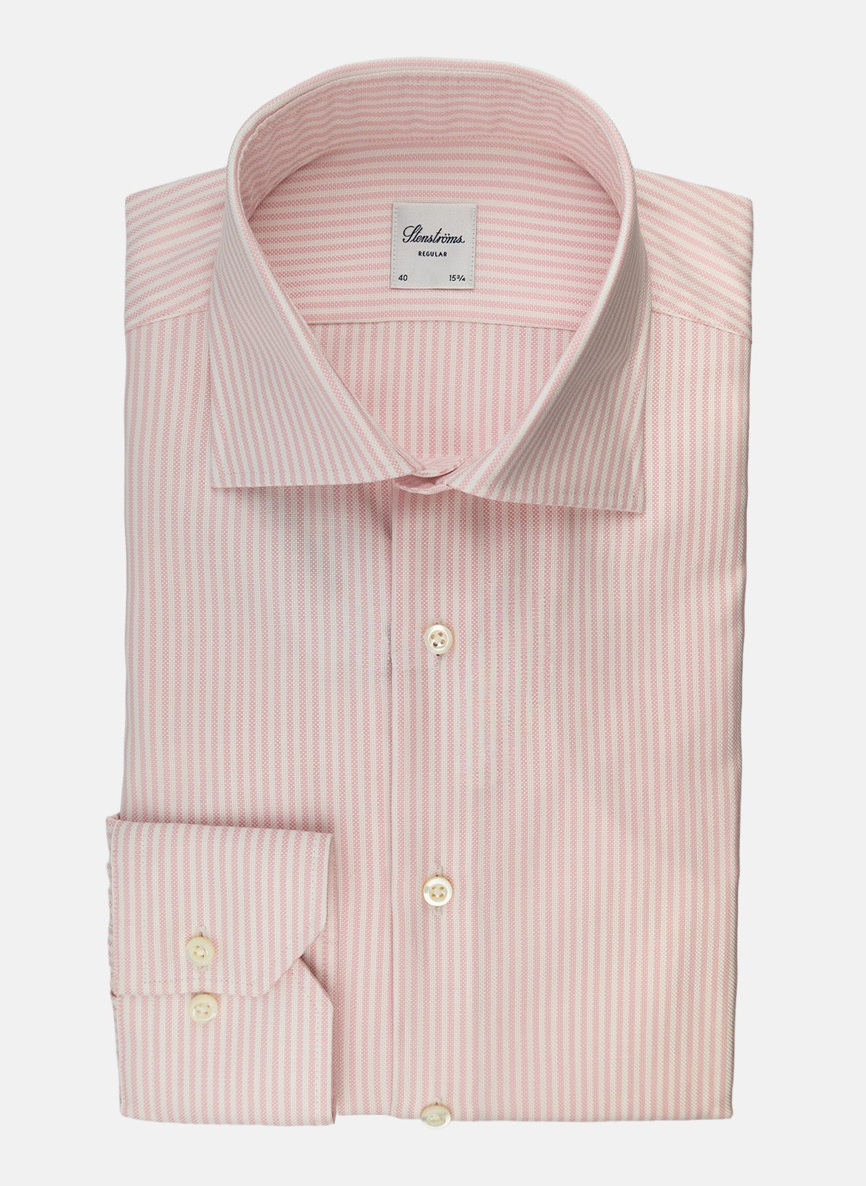 Stenströms - Pink Royal Oxford Striped Dress Shirt