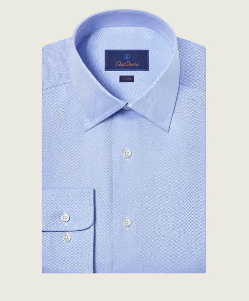 David Donahue - Royal Oxford Dress Shirt (Trim Fit) - Blue