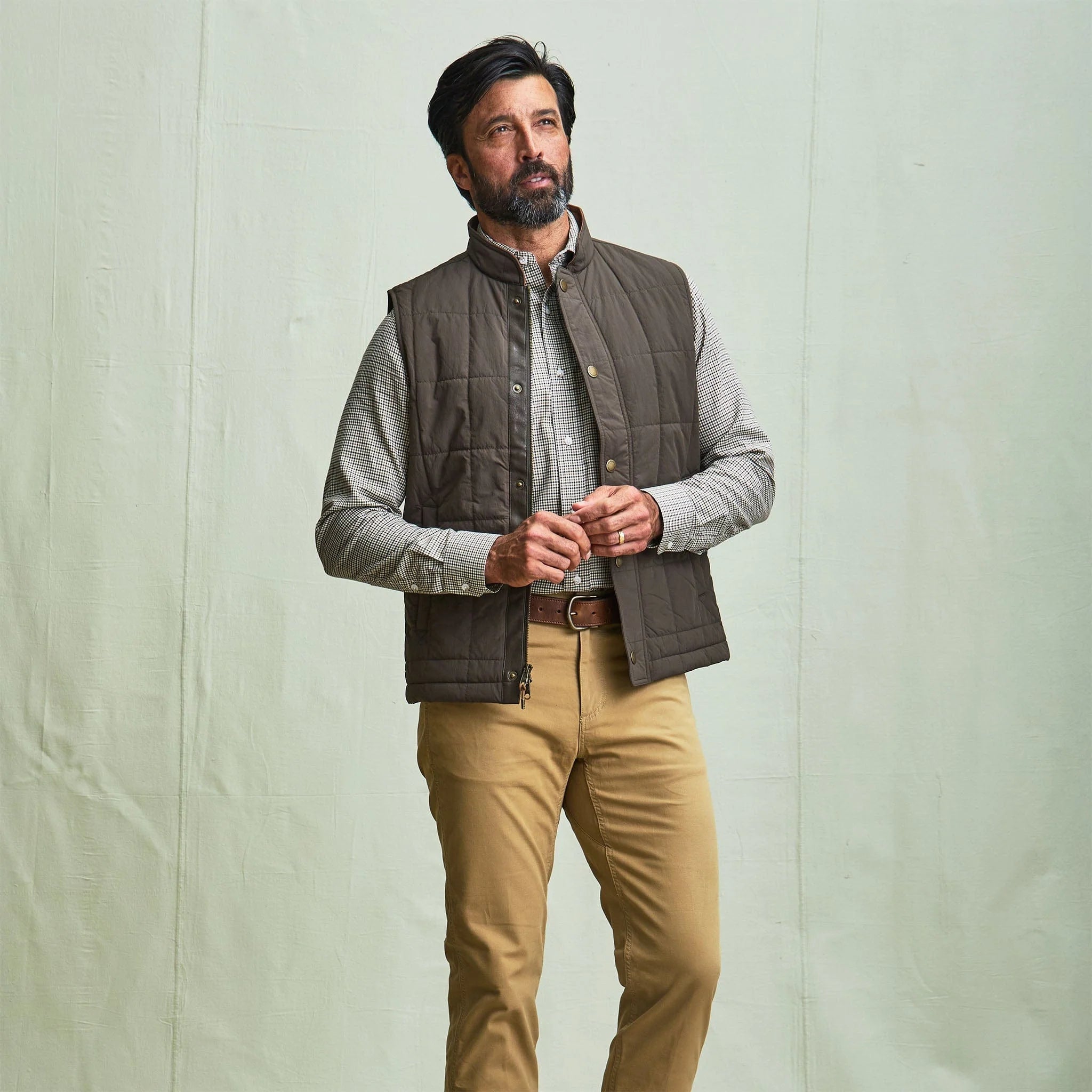 Tom Beckbe - Burgess Quilted Vest - Black Olive
