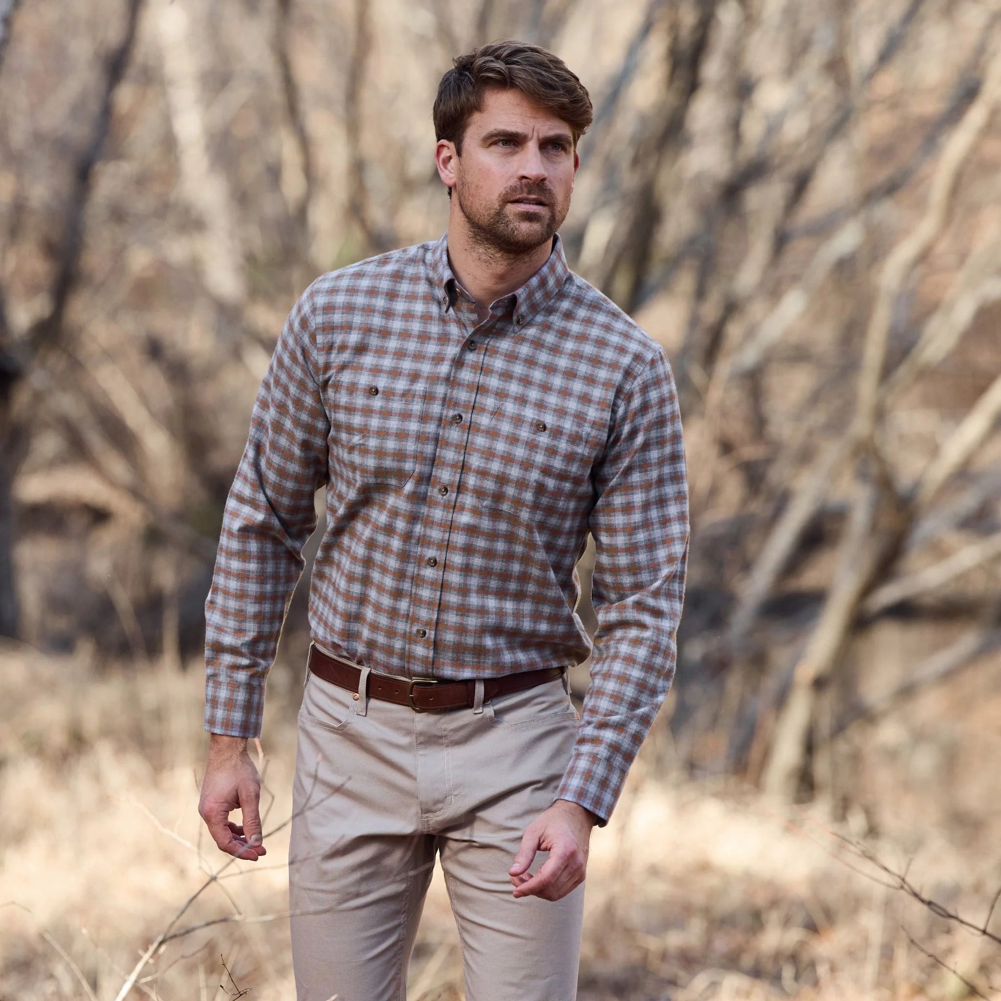Tom Beckbe - Dixon Brushed Cotton Twill Shirt - Grey Oxide