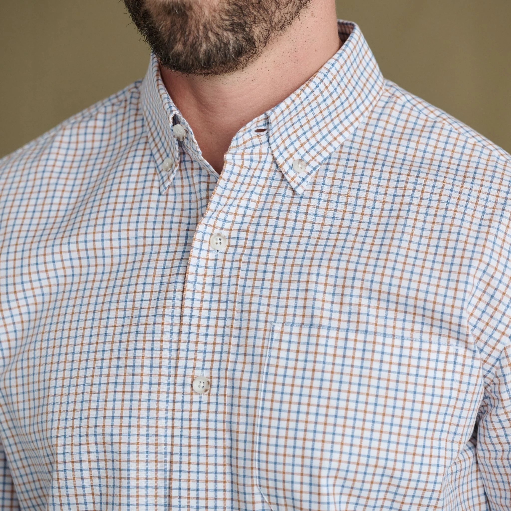 Tom Beckbe - Ensley Pinpoint Oxford Shirt - Cornflower