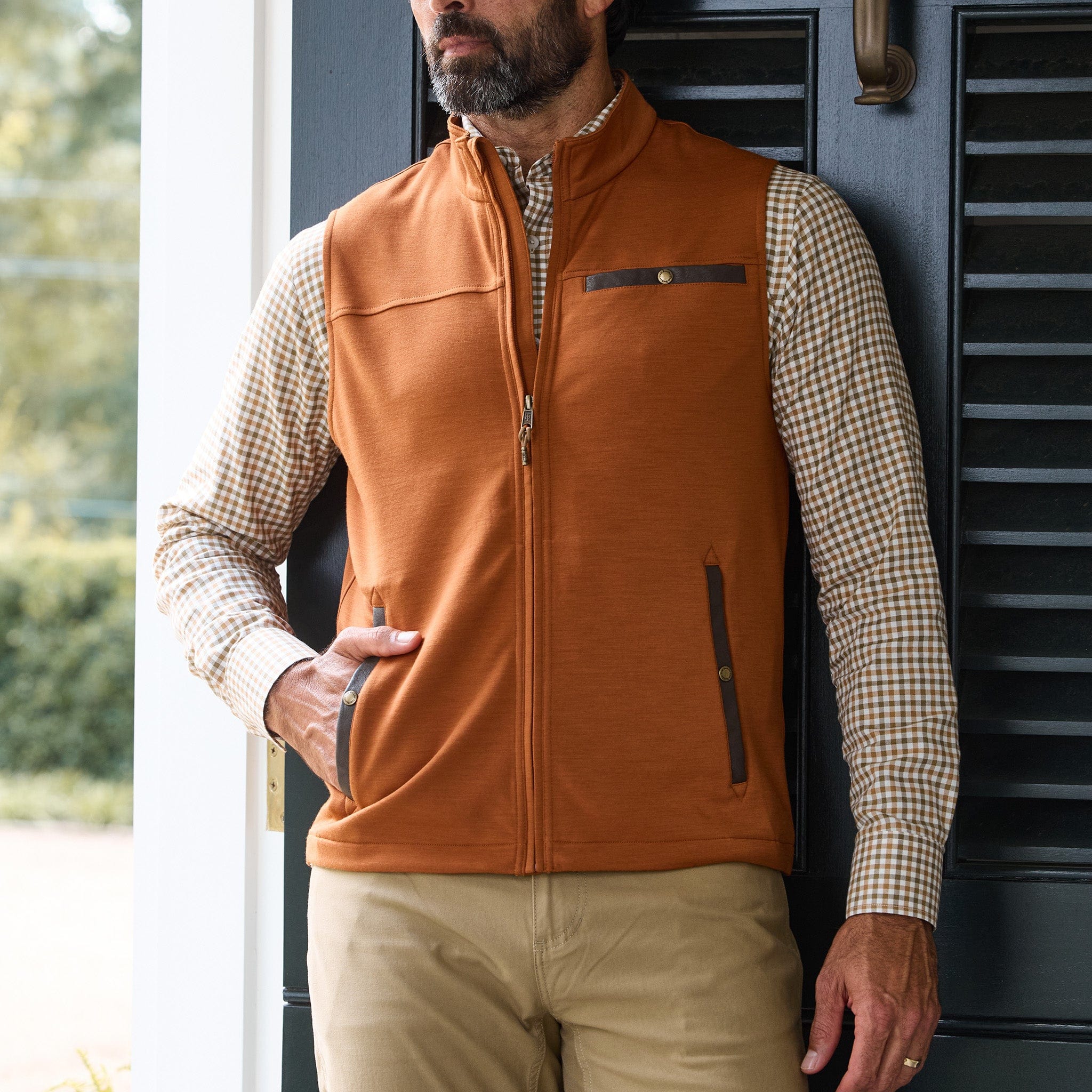 Tom Beckbe - Tucker Fleece Vest - Clay