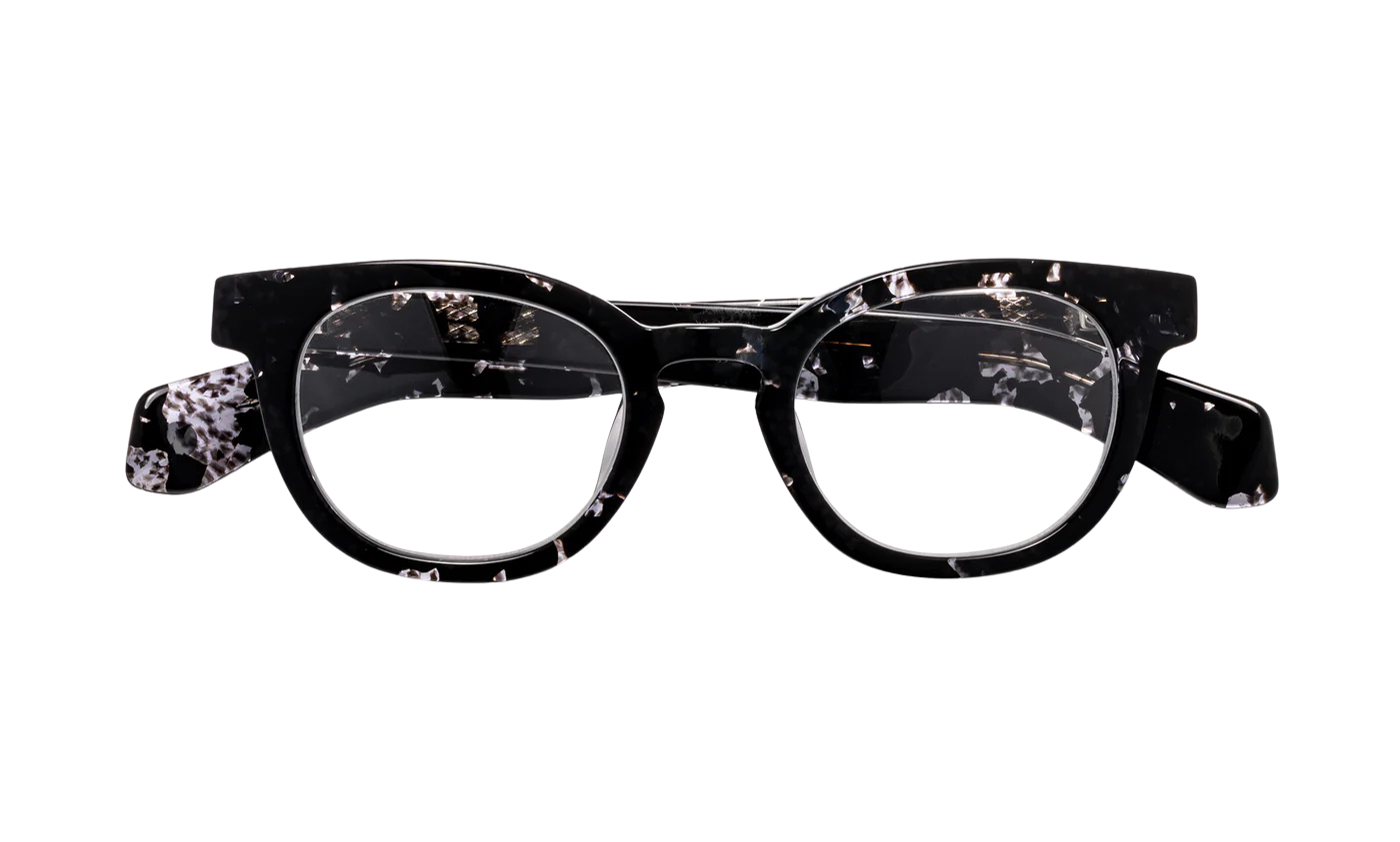 Eyebobs- Total Wit Readers - Black and Crystal Clear Tortoise Front and Temples