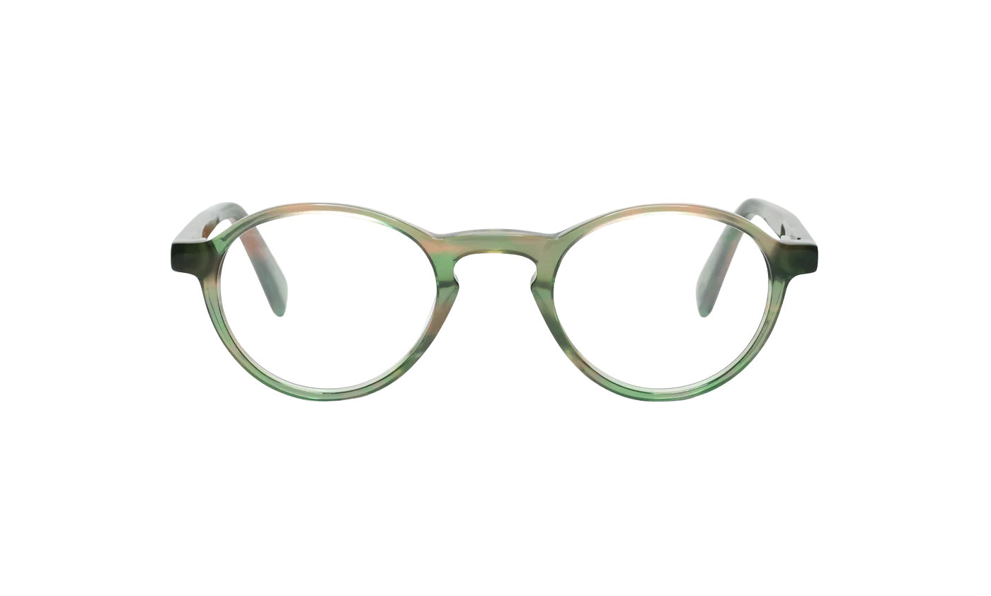 Eyebobs - Board Stiff - Olive Green Demi Font and Temples