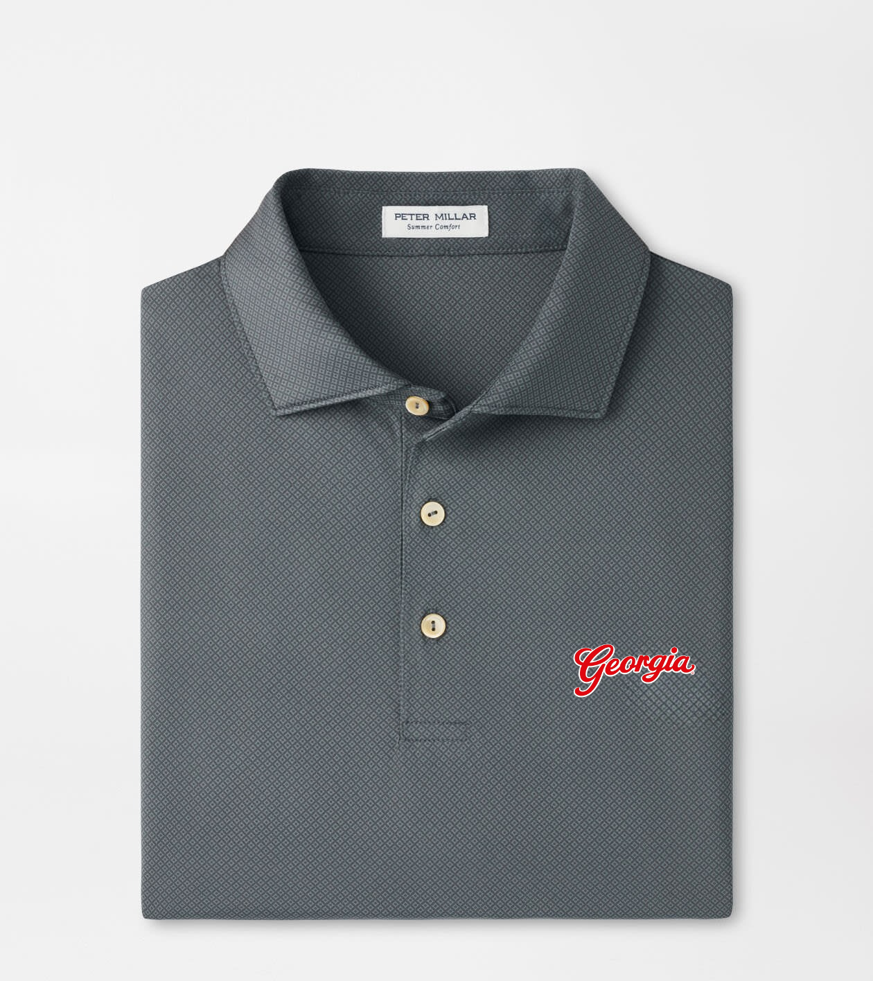 Peter Millar - Georgia Script Hugo Performance Jersey Polo - Iron