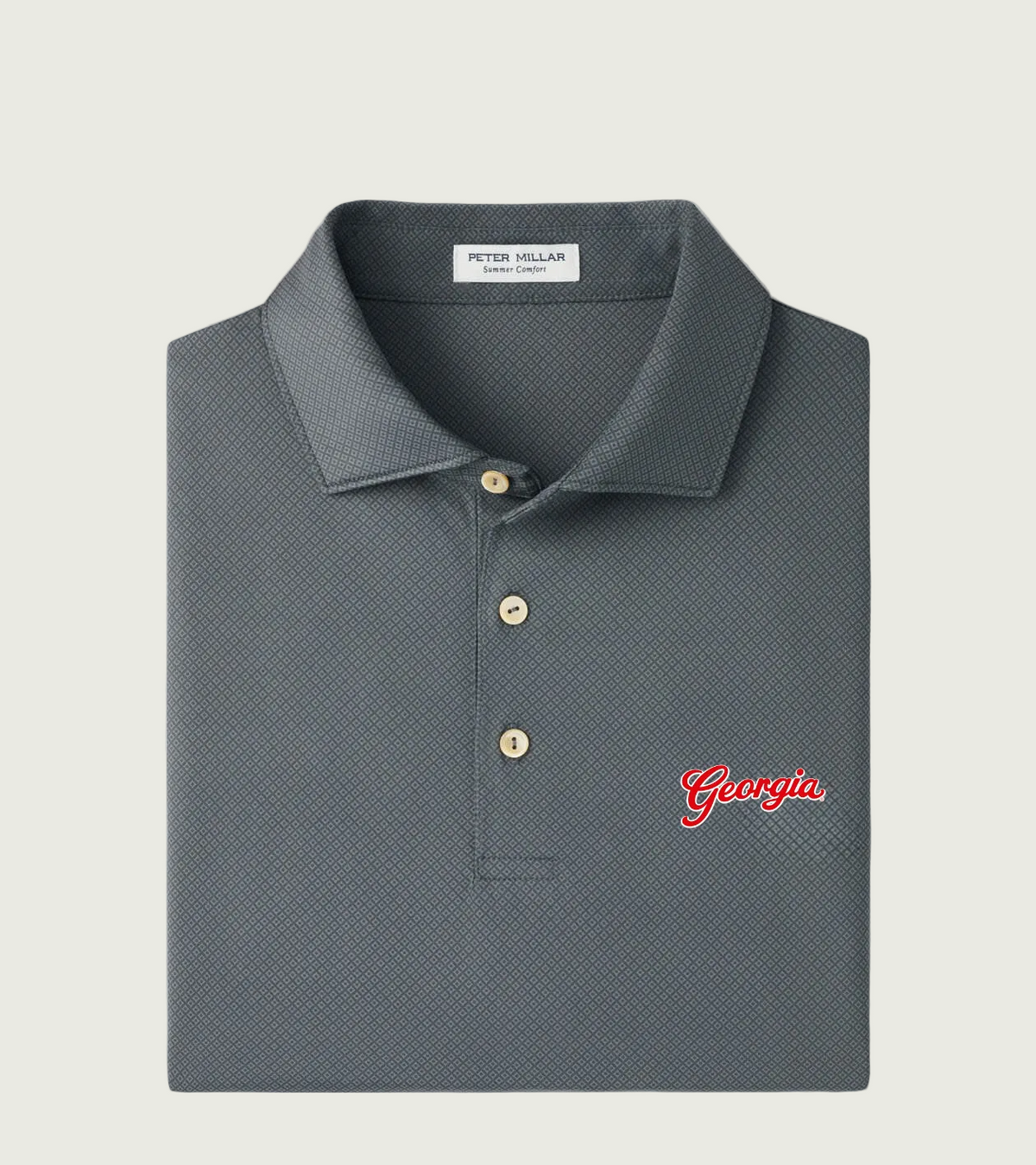 Peter Millar - Georgia Script Hugo Performance Jersey Polo - Iron