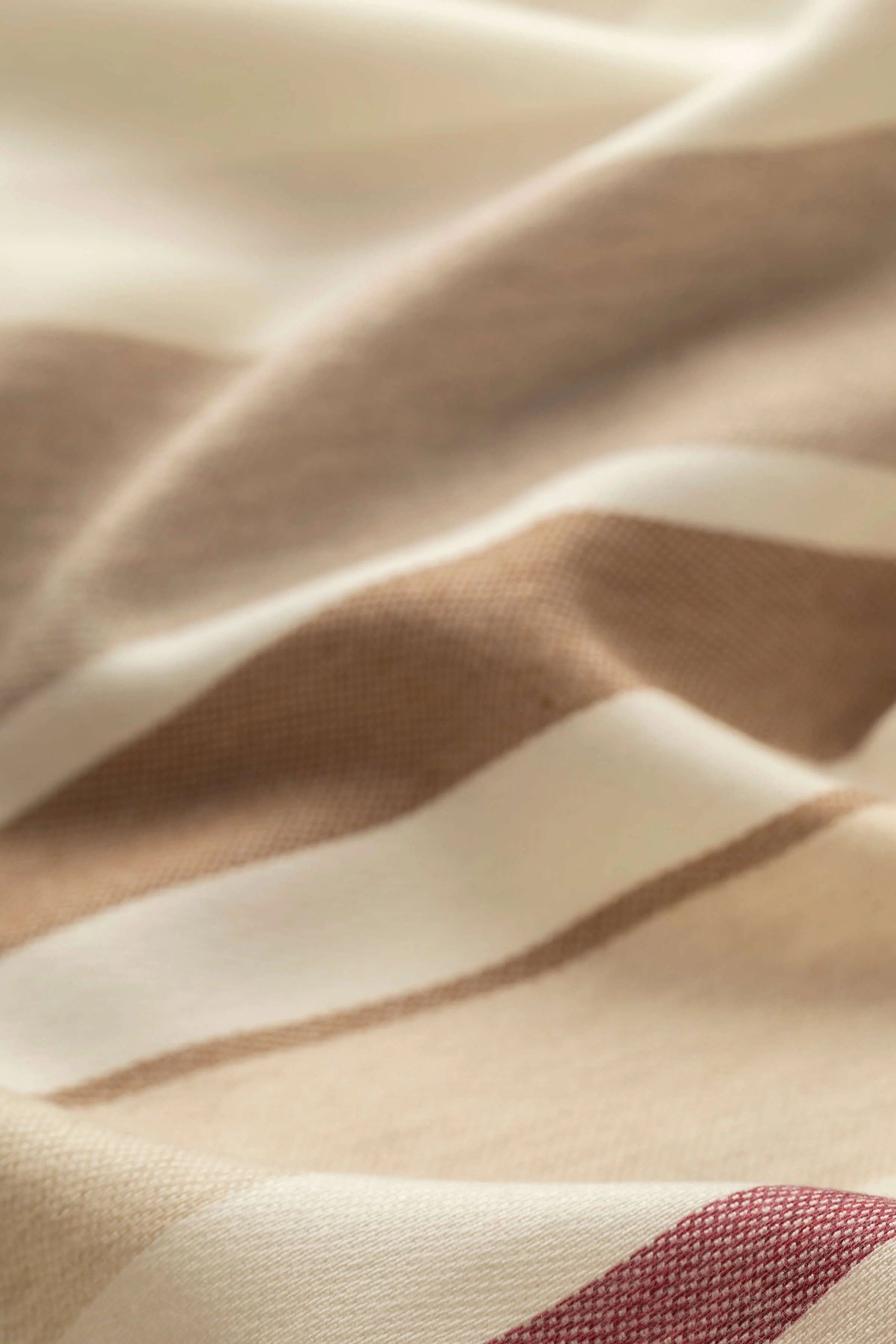 Johnstons of Elgin - Multi Stripe Merino Throw - Natural