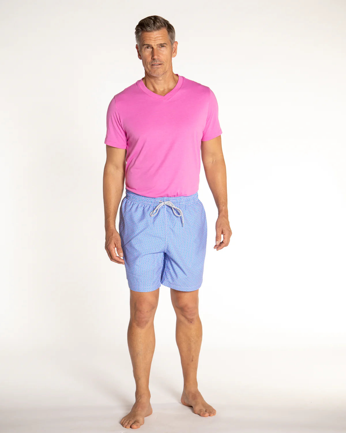 Michael's - Cyclist Liner Swim Trunks - Wave Turquoise & Coral