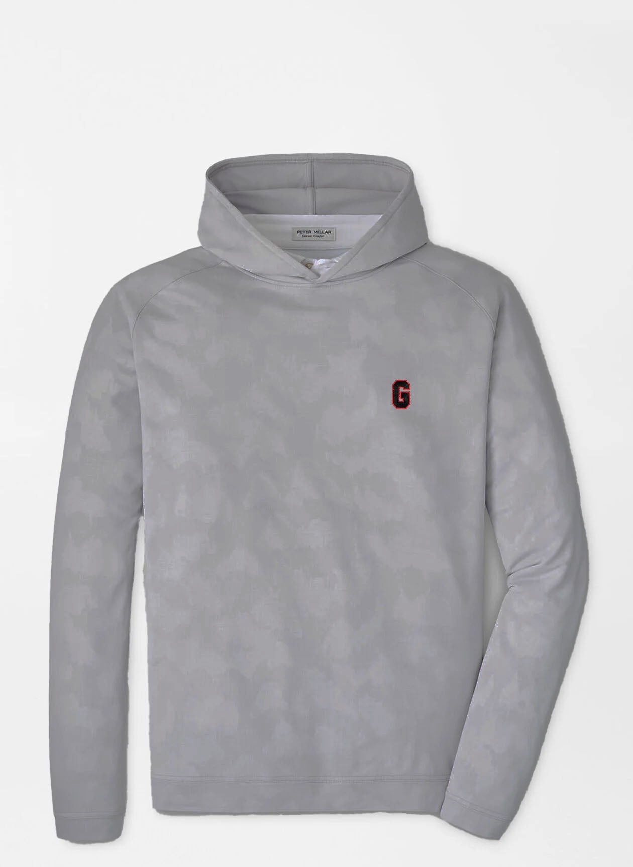 Peter Millar - Block G Windowpane Camo Performance Hoodie - Gale Grey