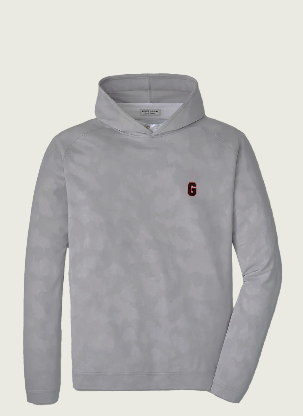 Peter Millar - Block G Windowpane Camo Performance Hoodie - Gale Grey