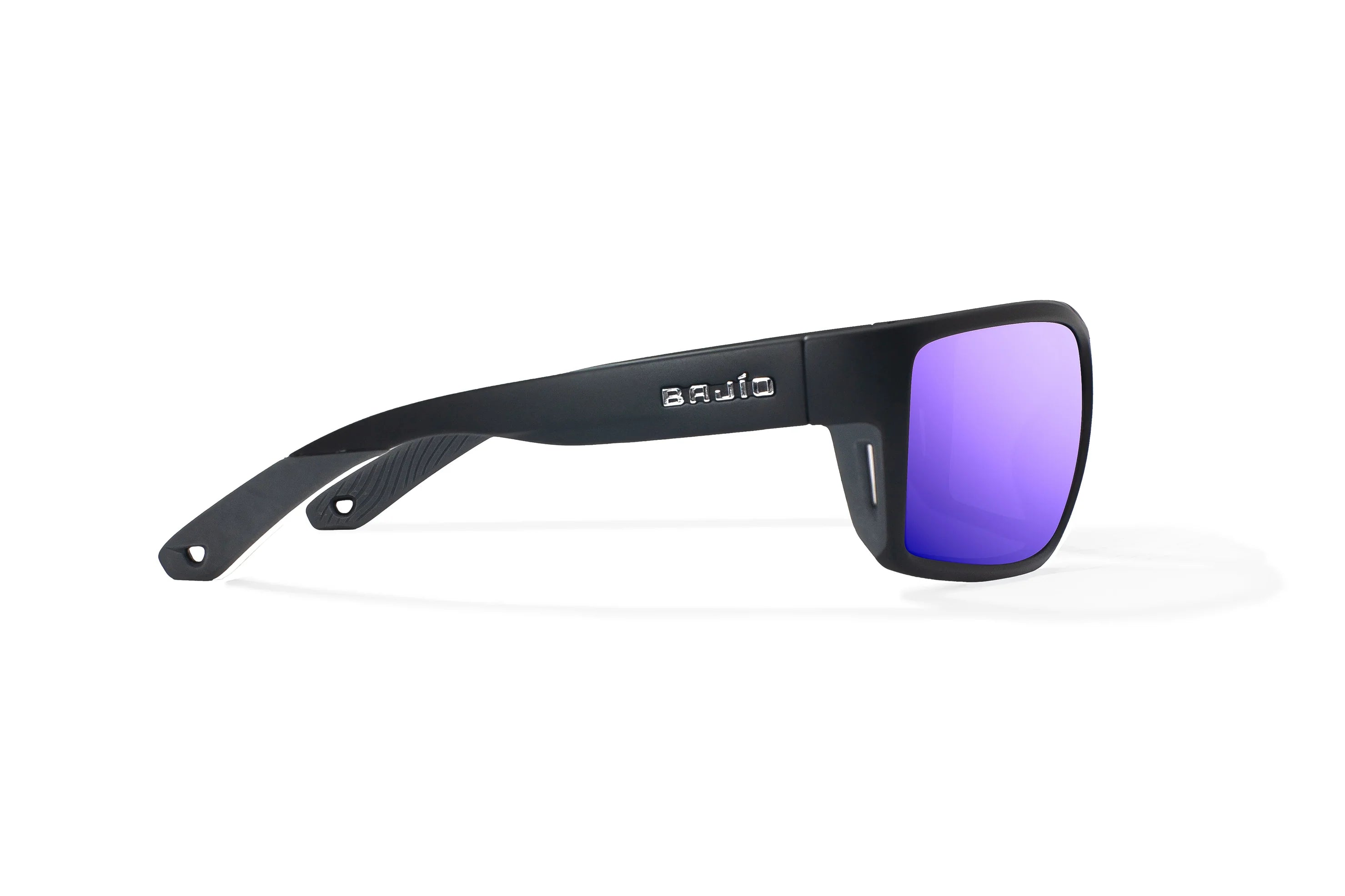 Bajio - Bales Beach - Black Matte & Violet Mirror Lens