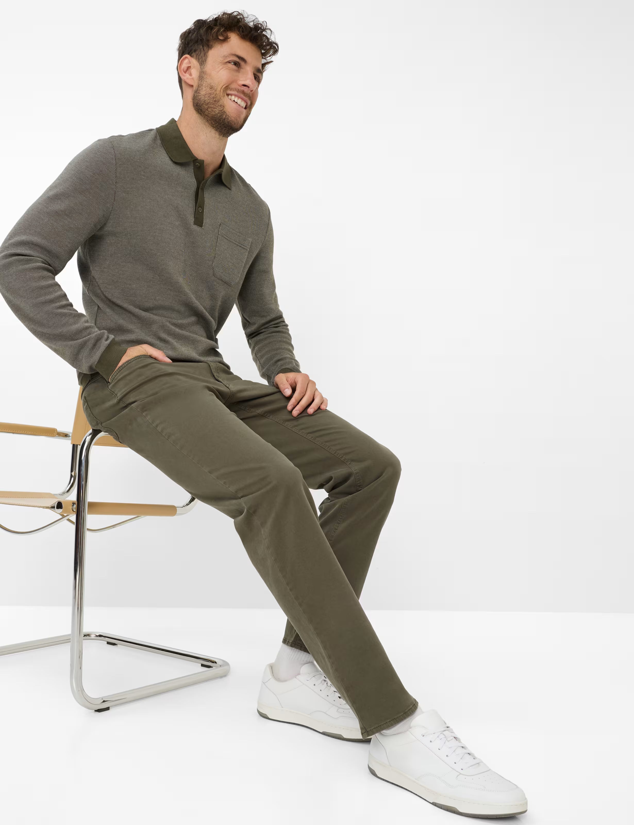 BRAX - Cooper Five Pocket Pants - Olive