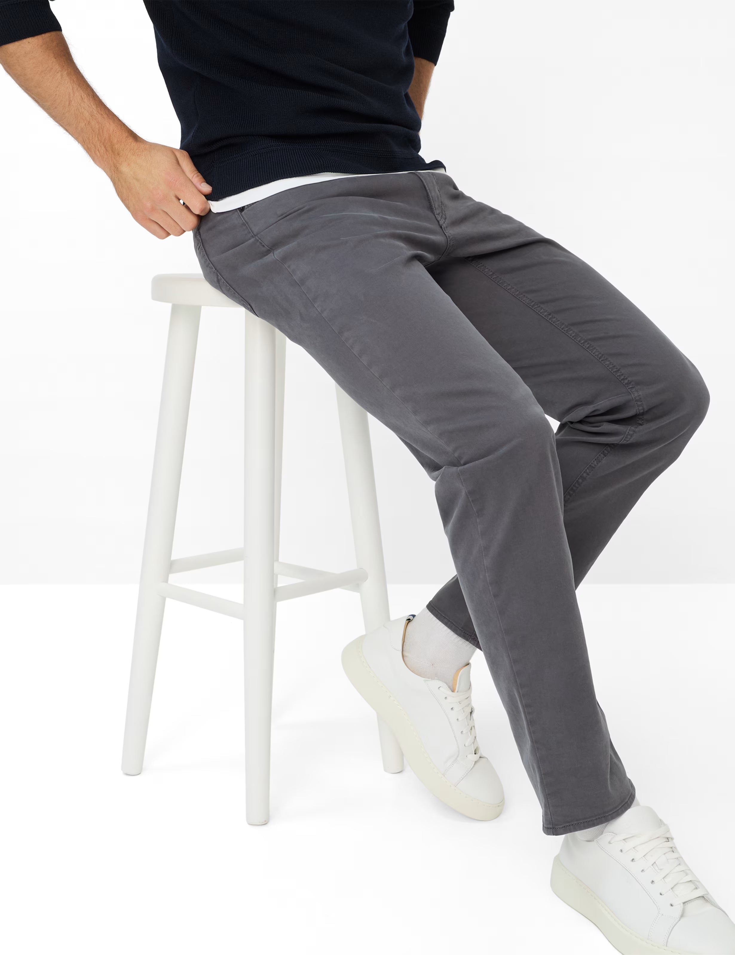 BRAX - Cooper Five Pocket Pants - Elefant