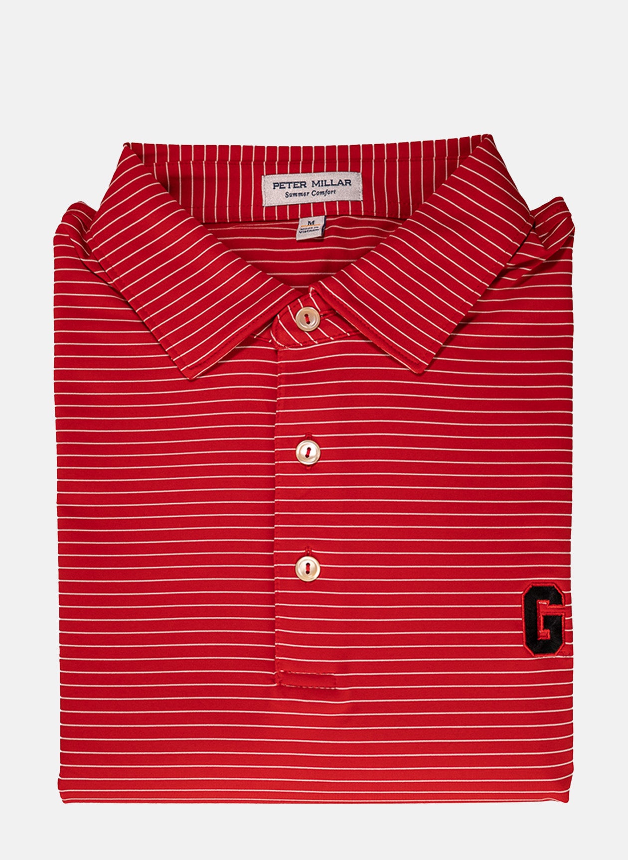 Peter Millar - Block G Hemlock Stripe Polo - Red