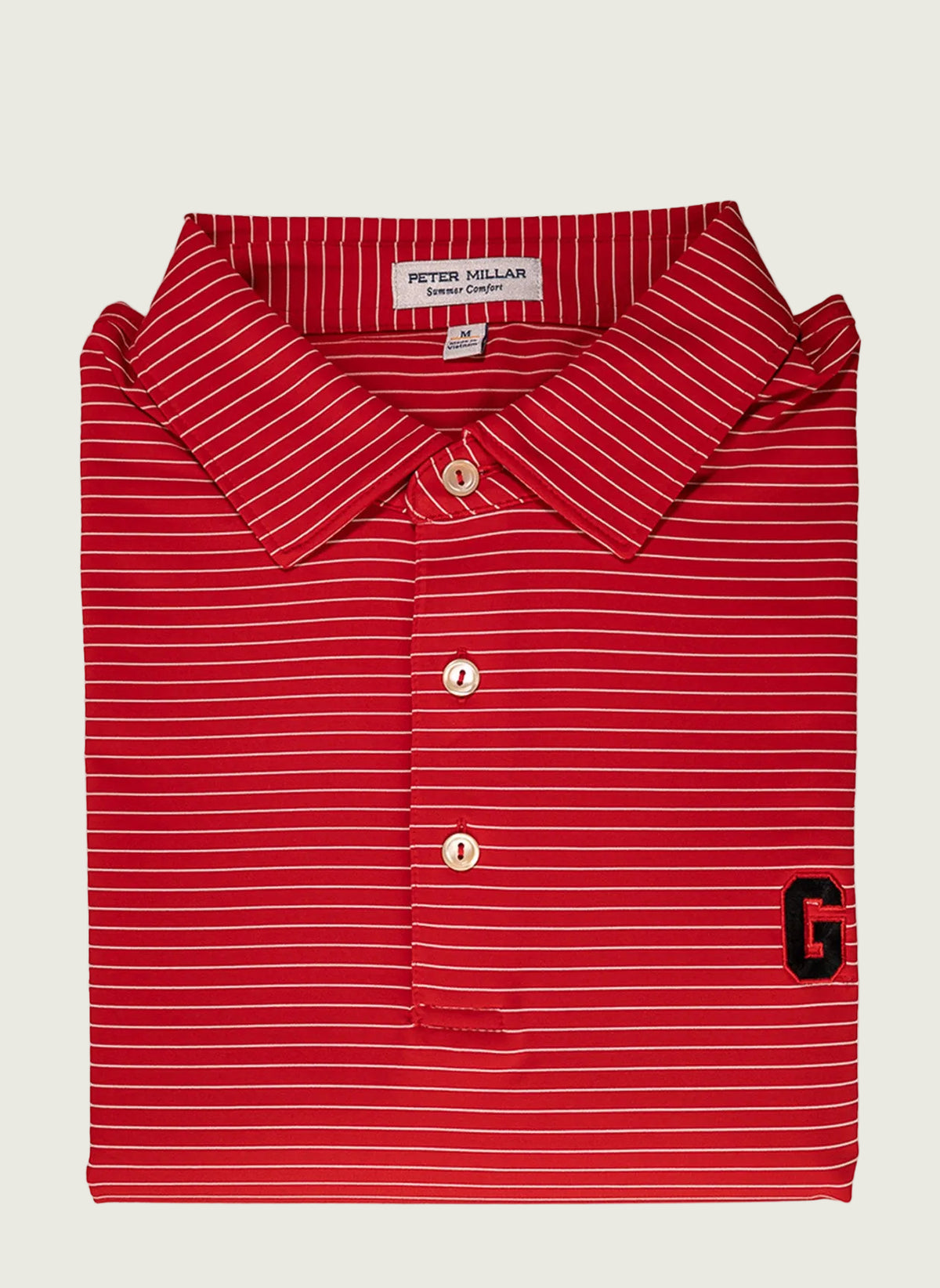 Peter Millar - Block G Hemlock Stripe Polo - Red