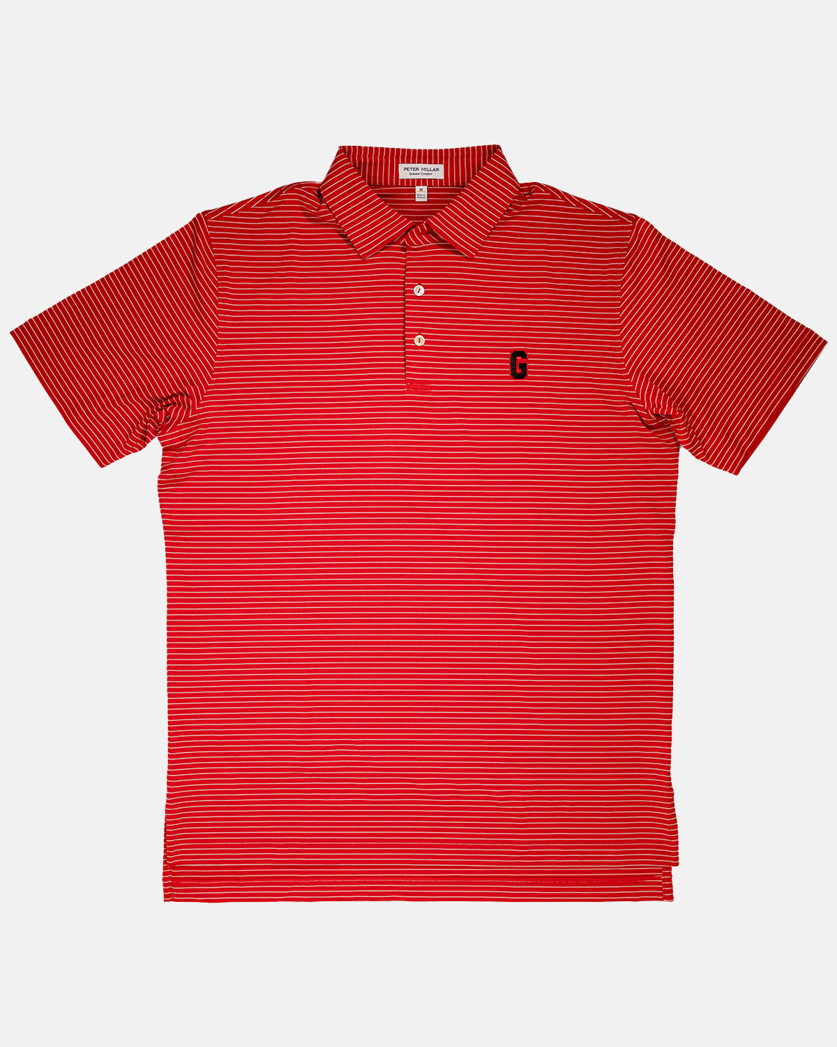 Peter Millar - Block G Hemlock Stripe Polo - Red