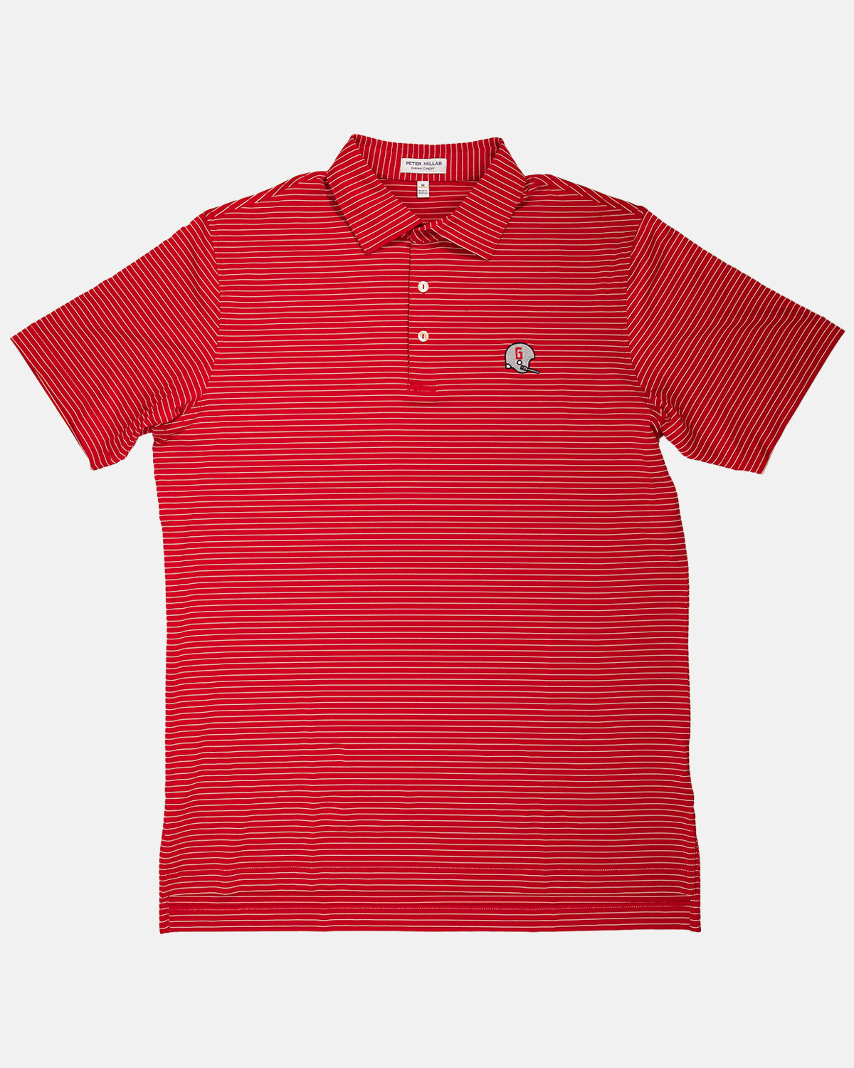 Peter Millar - 1962 Helmet Hemlock Stripe Polo - Red