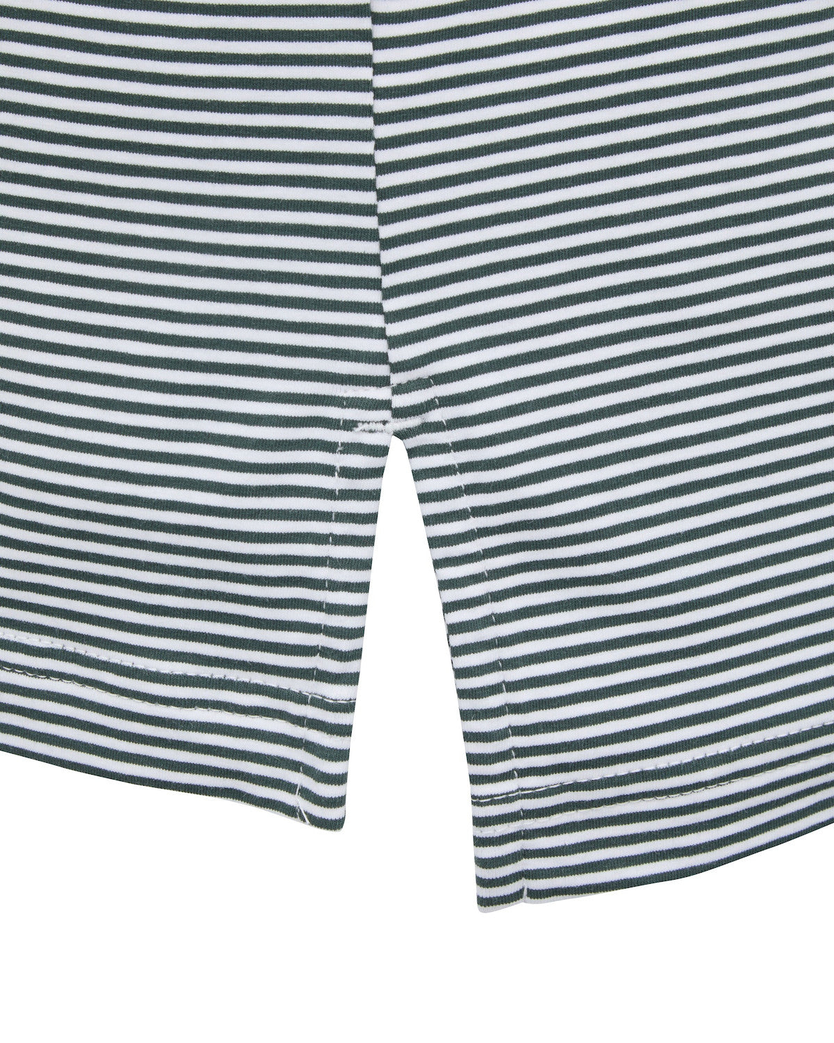Gresham Reed - Hunter Green & White Stripe Polo