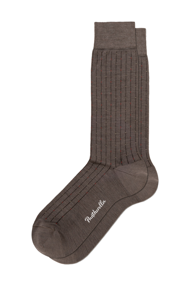 Pantherella - Lockwood - Vertical Stripe Motif - Mole
