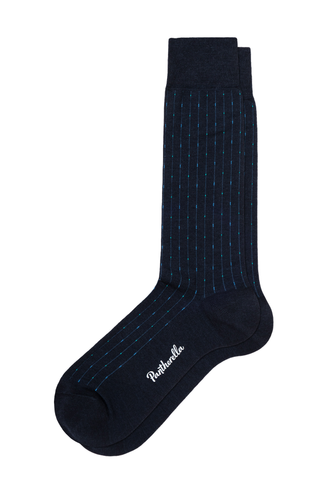 Pantherella - Lockwood - Vertical Stripe Motif - Navy
